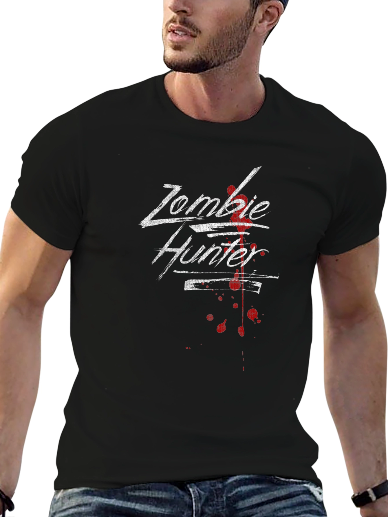 Zombie Hunter Graphic Tee - Black
