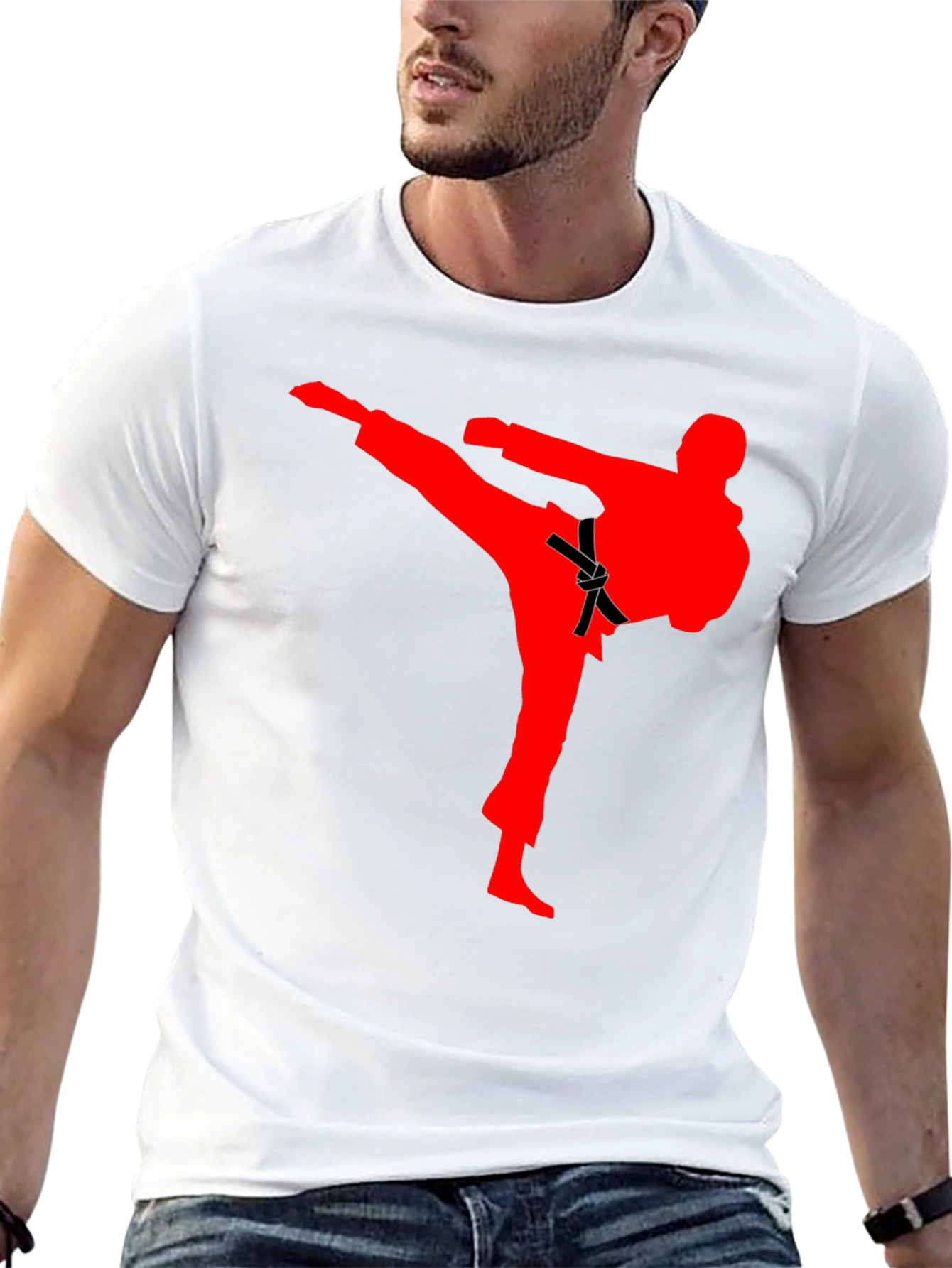 Karate Kick Graphic T-Shirt - Martial Arts Tee