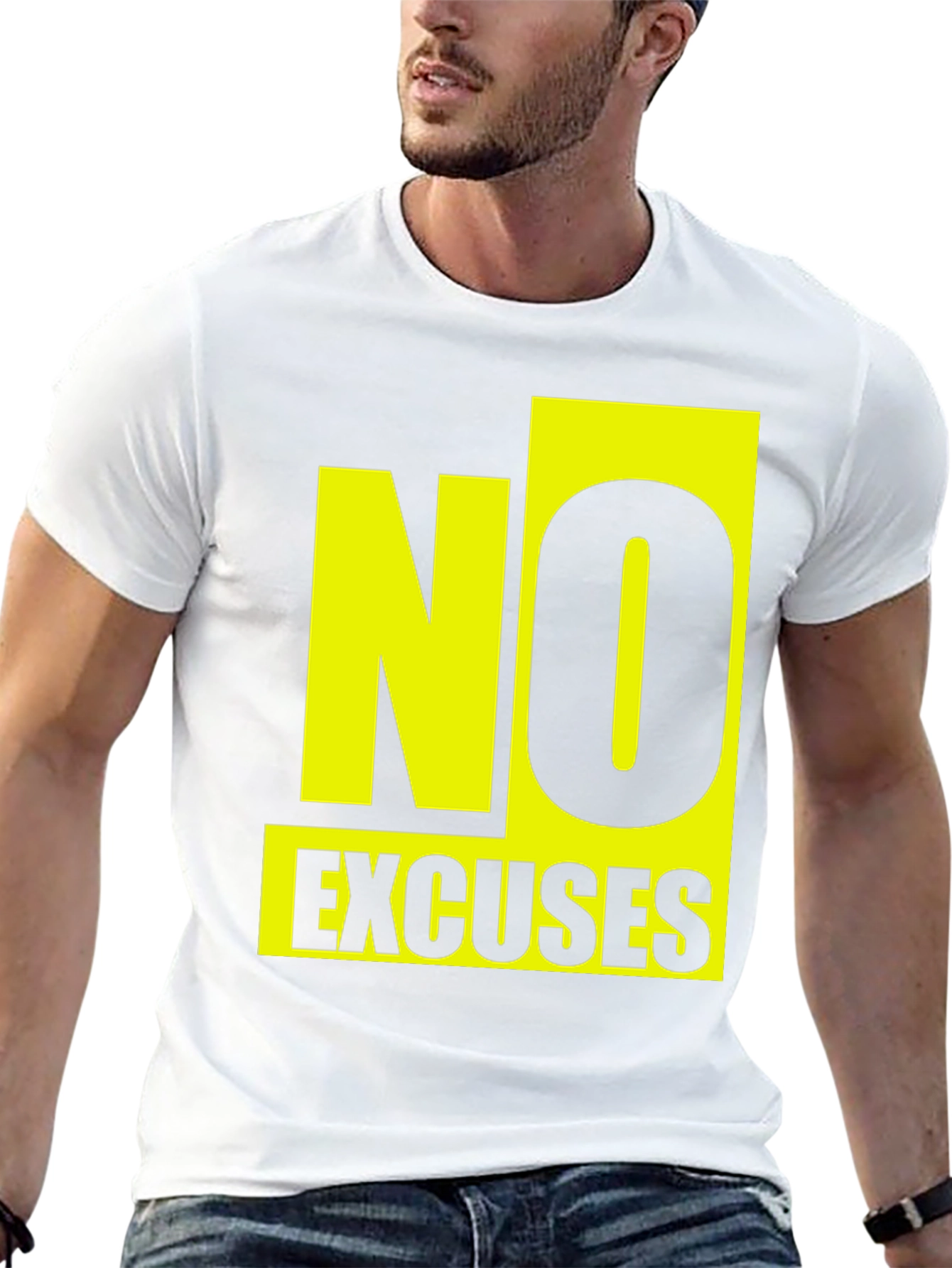 No Excuses Graphic T-Shirt - Motivational Black Tee