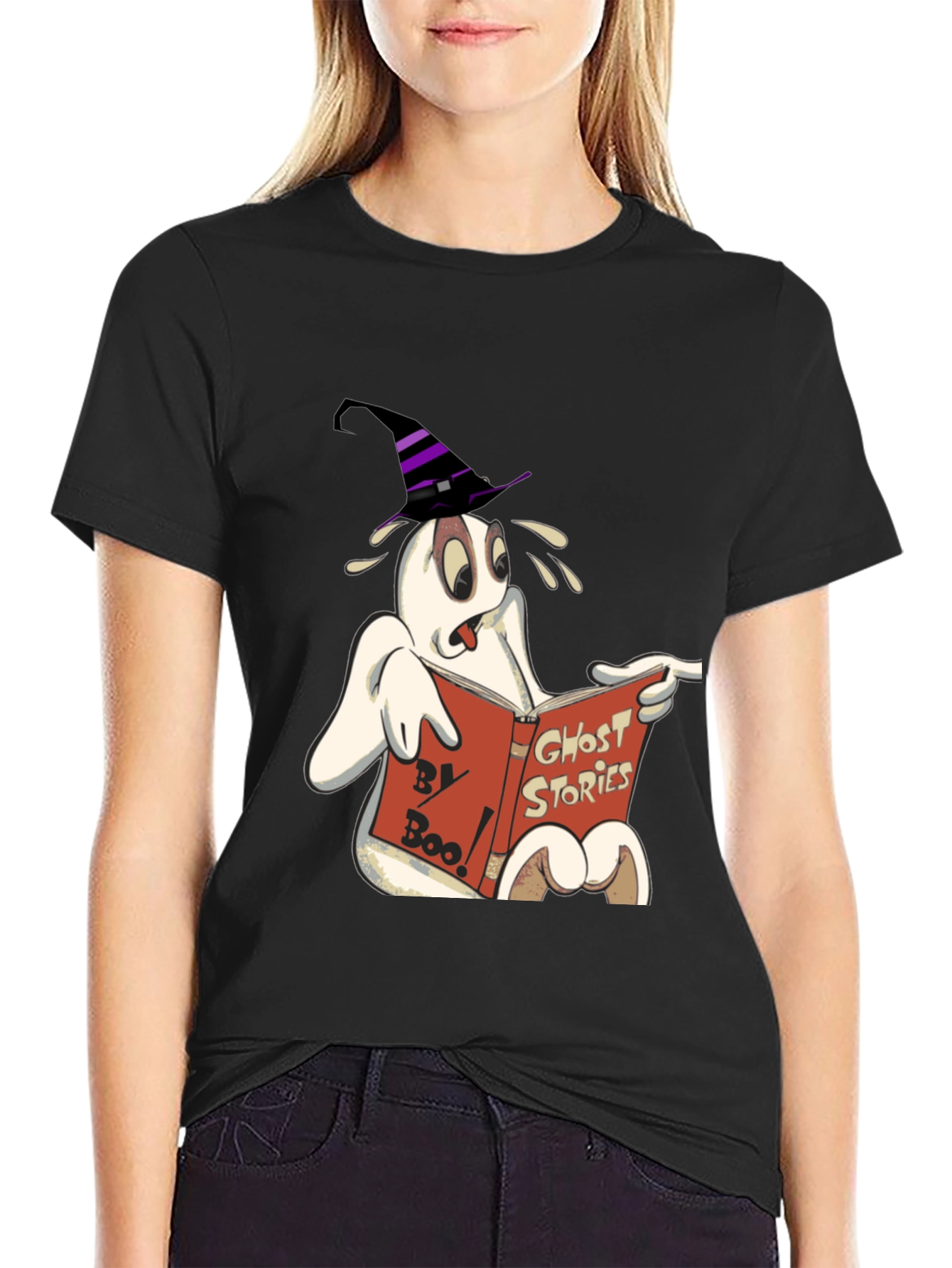 Spooky Ghost Reading T-Shirt