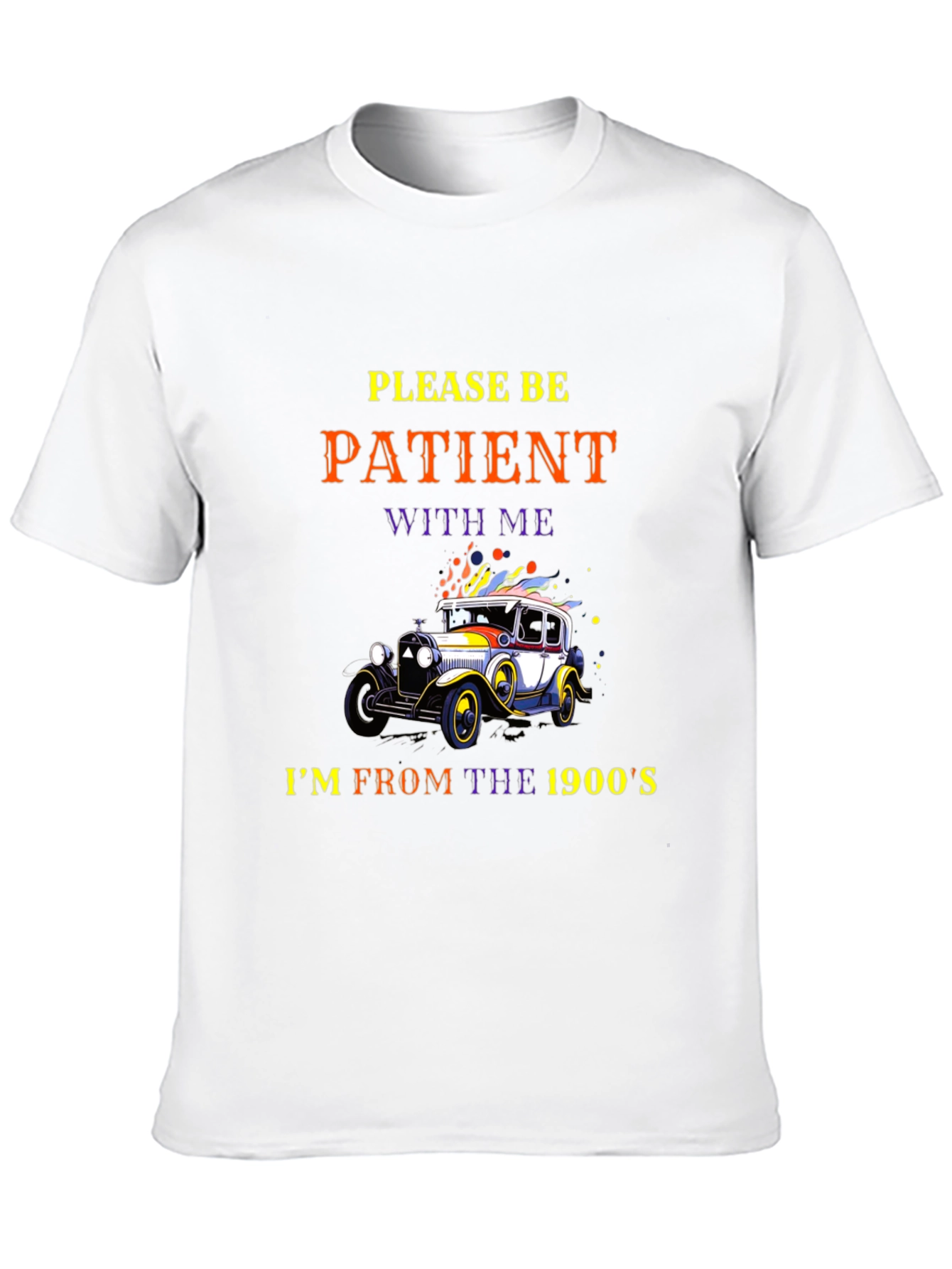 Patient With Me 1900s Car Graphic T-Shirt