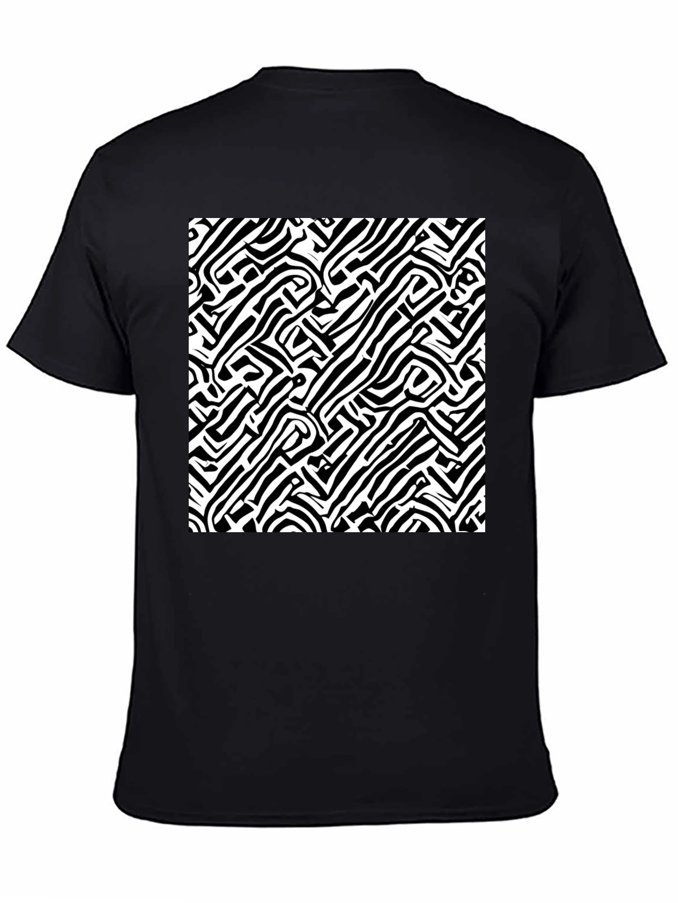 Abstract Black and White Graphic Tee