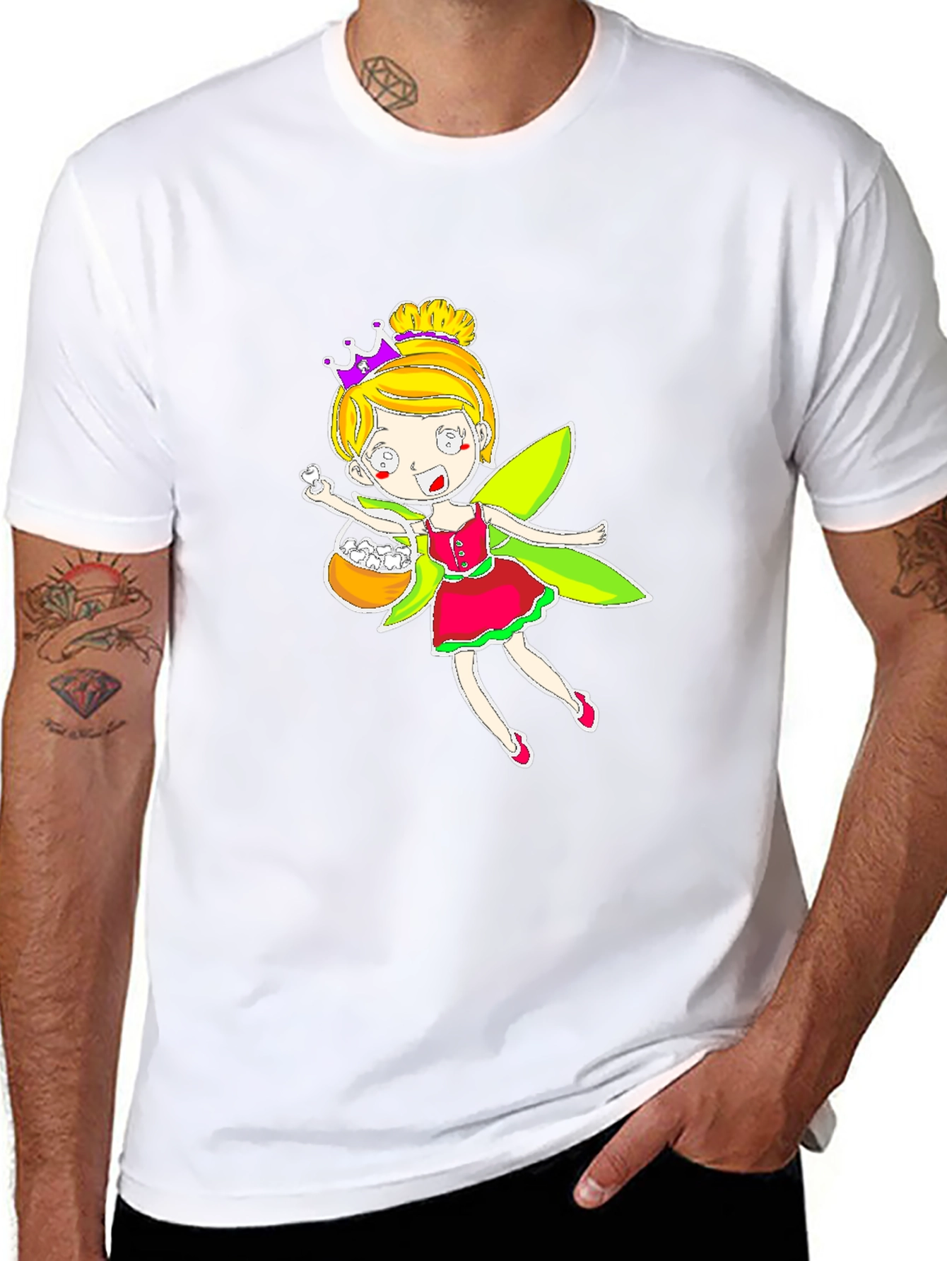 Fairy Graphic Tee - Whimsical Black T-Shirt