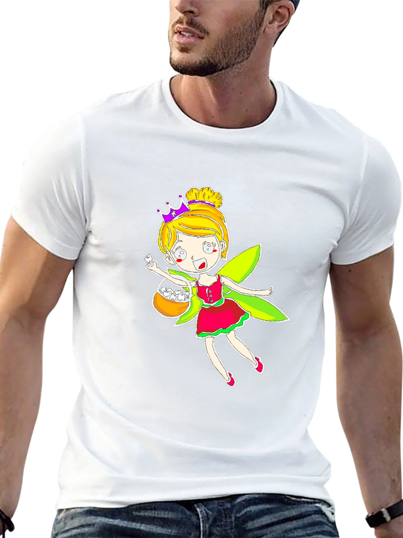 Fairy Graphic Tee - Whimsical Black T-Shirt