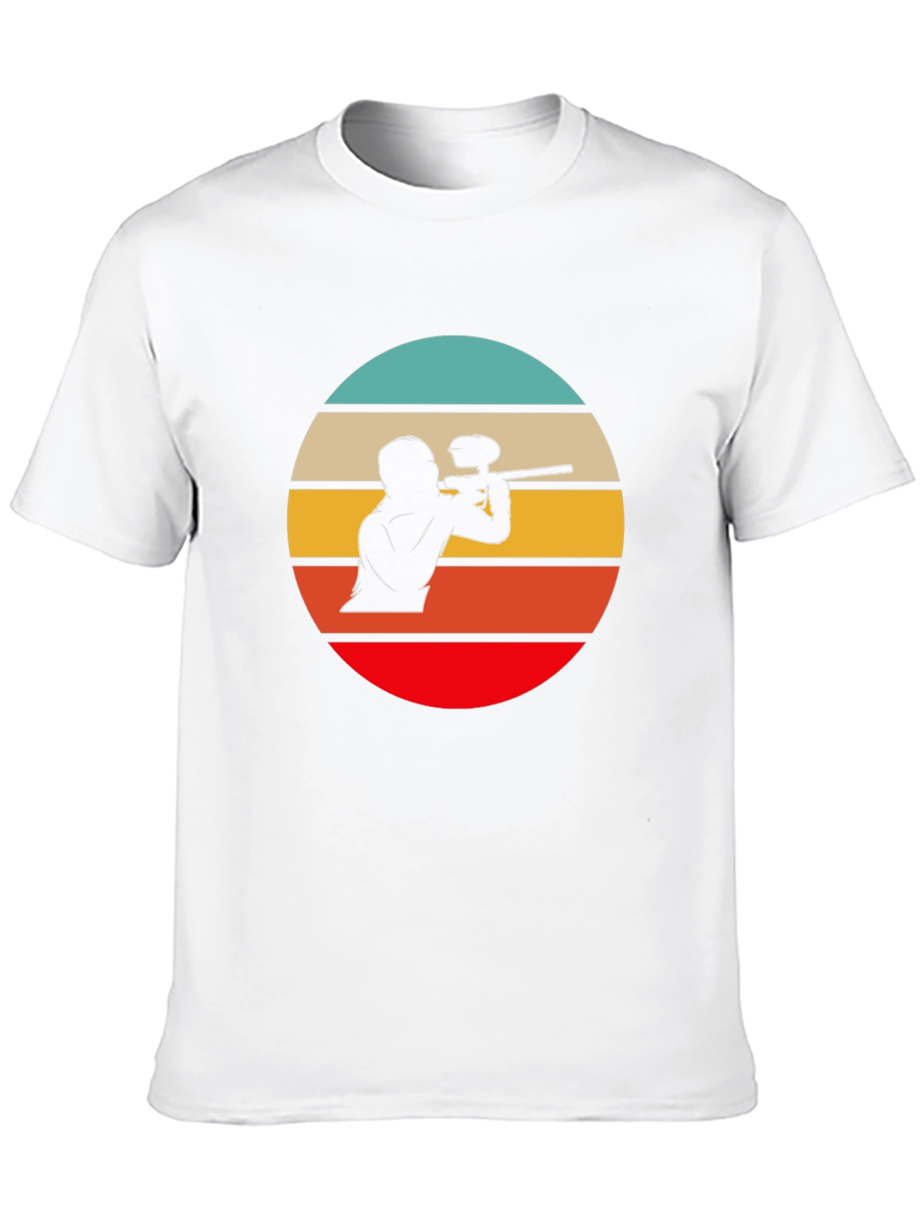 Paintball Sunset Graphic Tee - Black Cotton T-Shirt