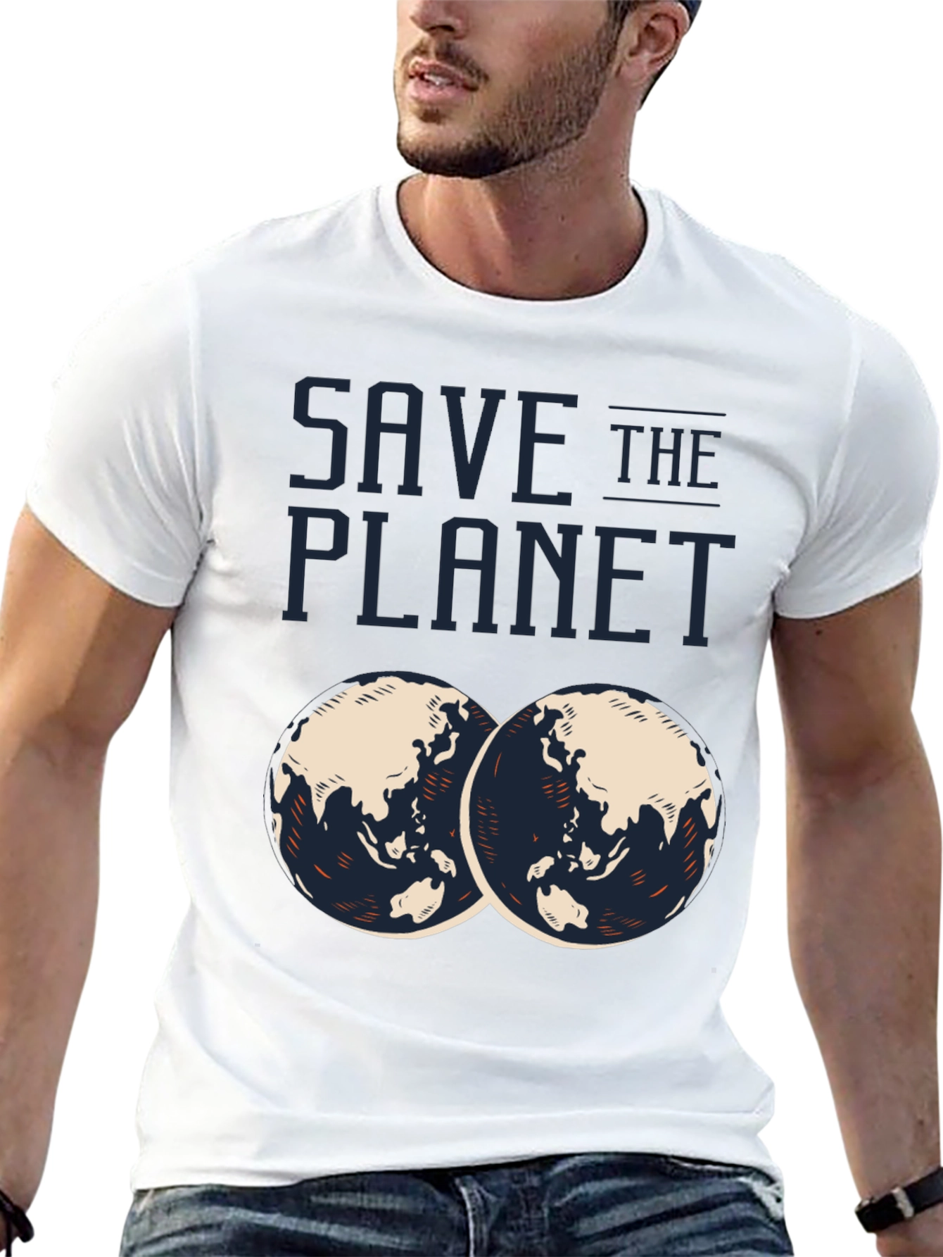 Save the Planet Graphic T-Shirt - Eco-Friendly Design