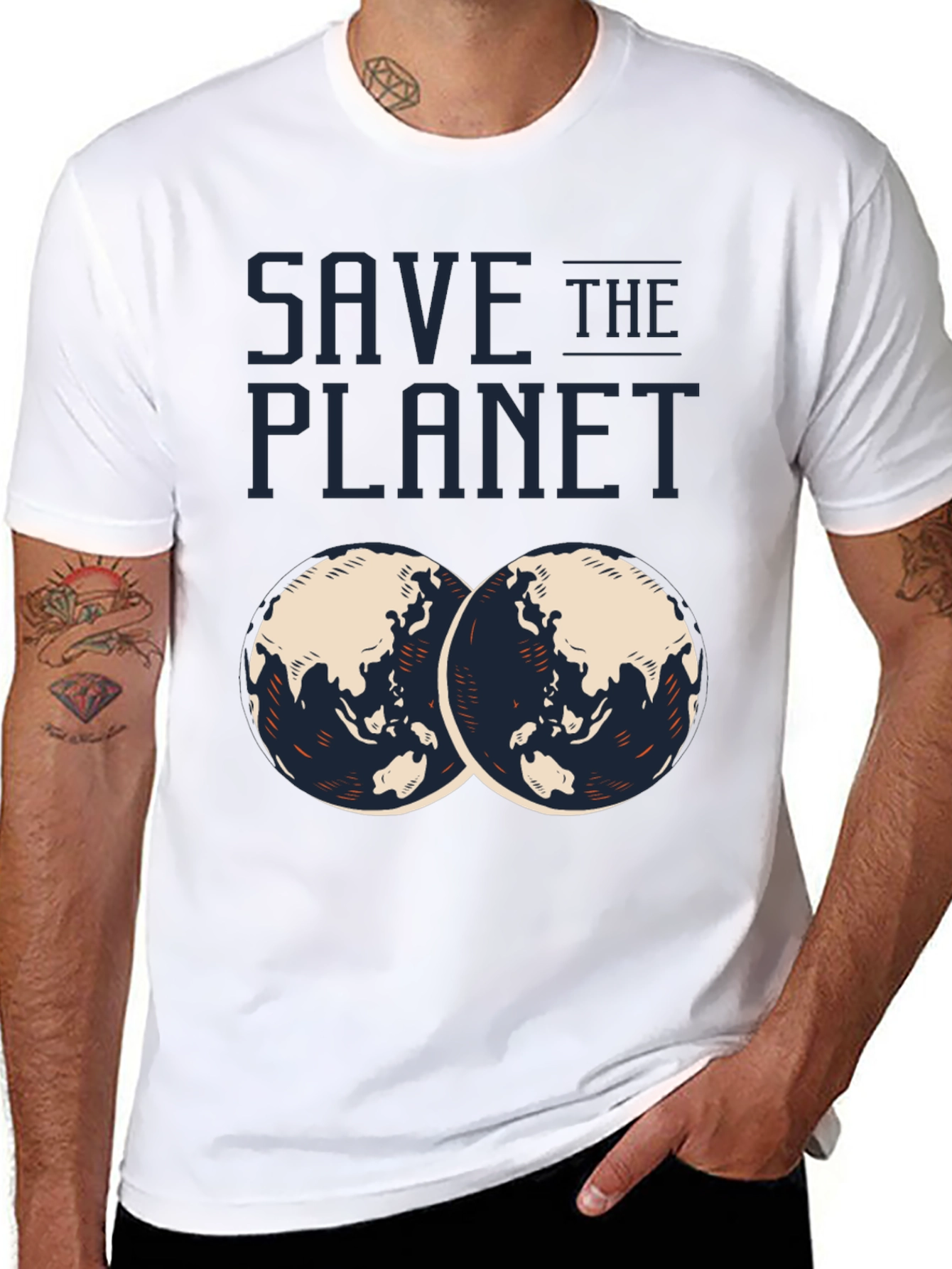 Save the Planet Graphic T-Shirt - Eco-Friendly Design
