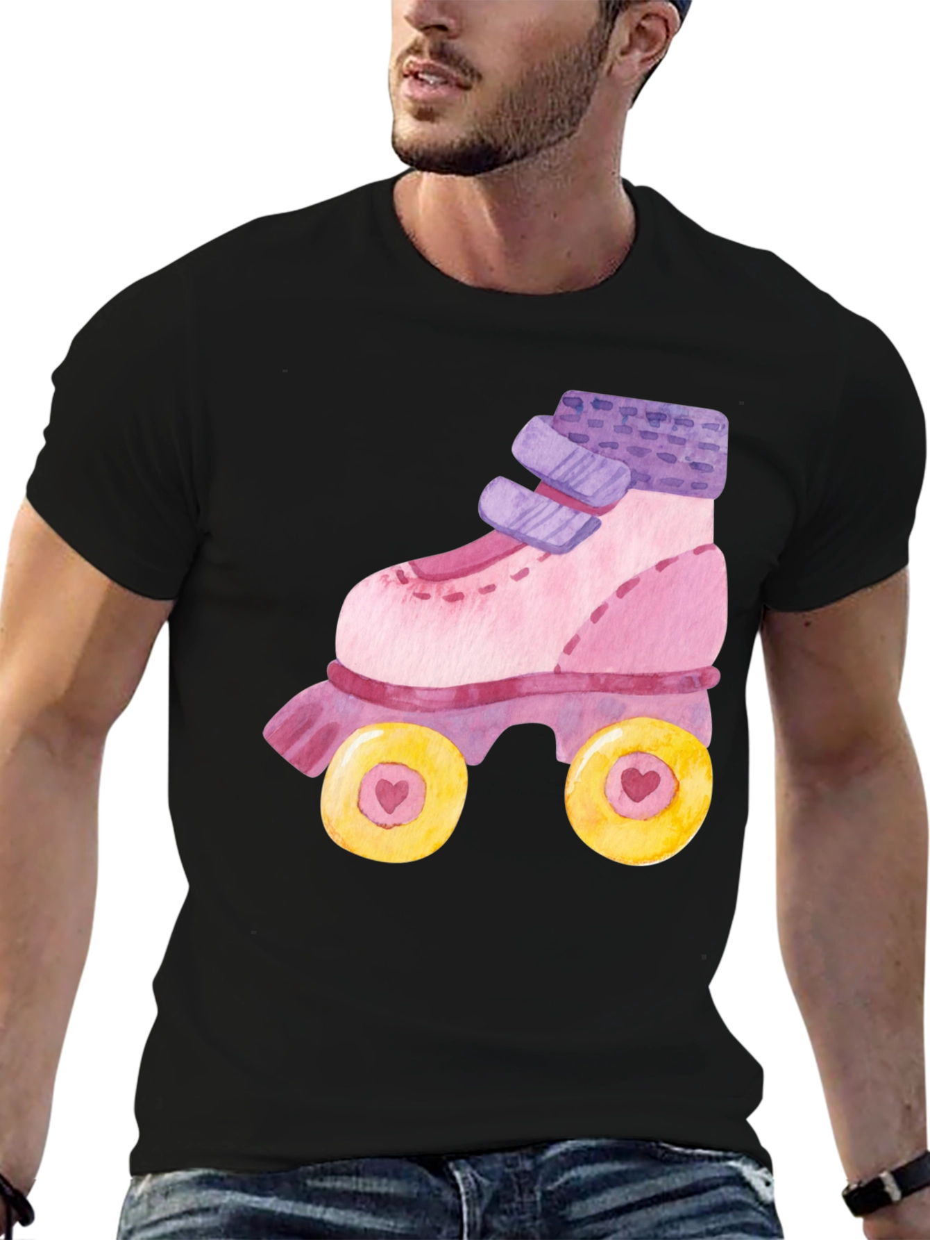 Skate T-Shirt: Retro Style Black Tee