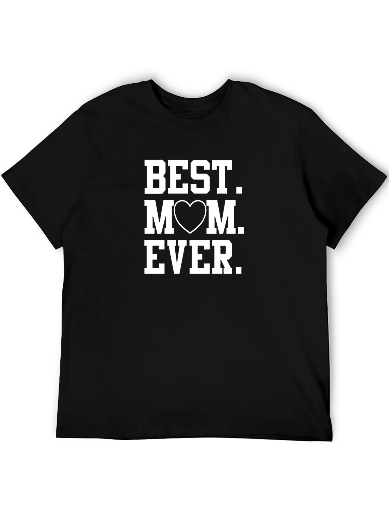 Best Mom Ever Graphic Tee - Black Casual T-Shirt