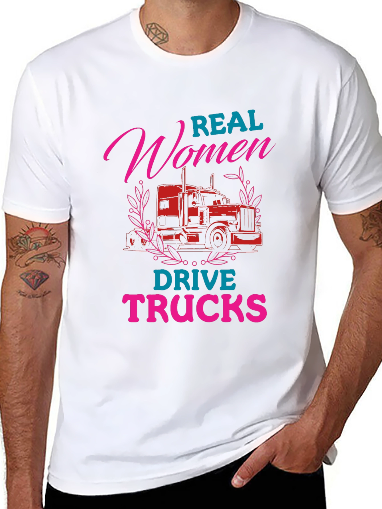 Real Women Drive Trucks Graphic Tee