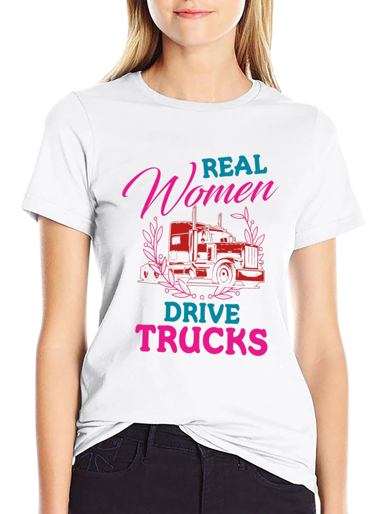 Real Women Drive Trucks Graphic Tee