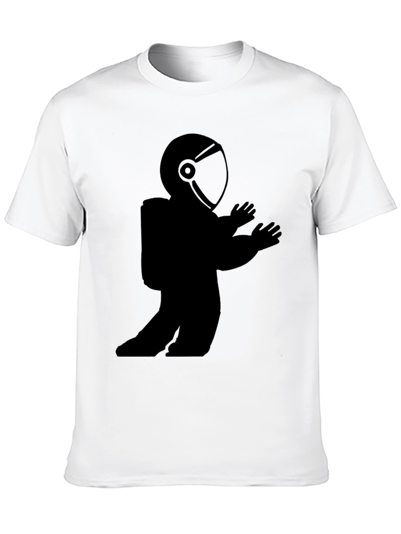 Astronaut Graphic T-Shirt - Mens Black Crew Neck Tee