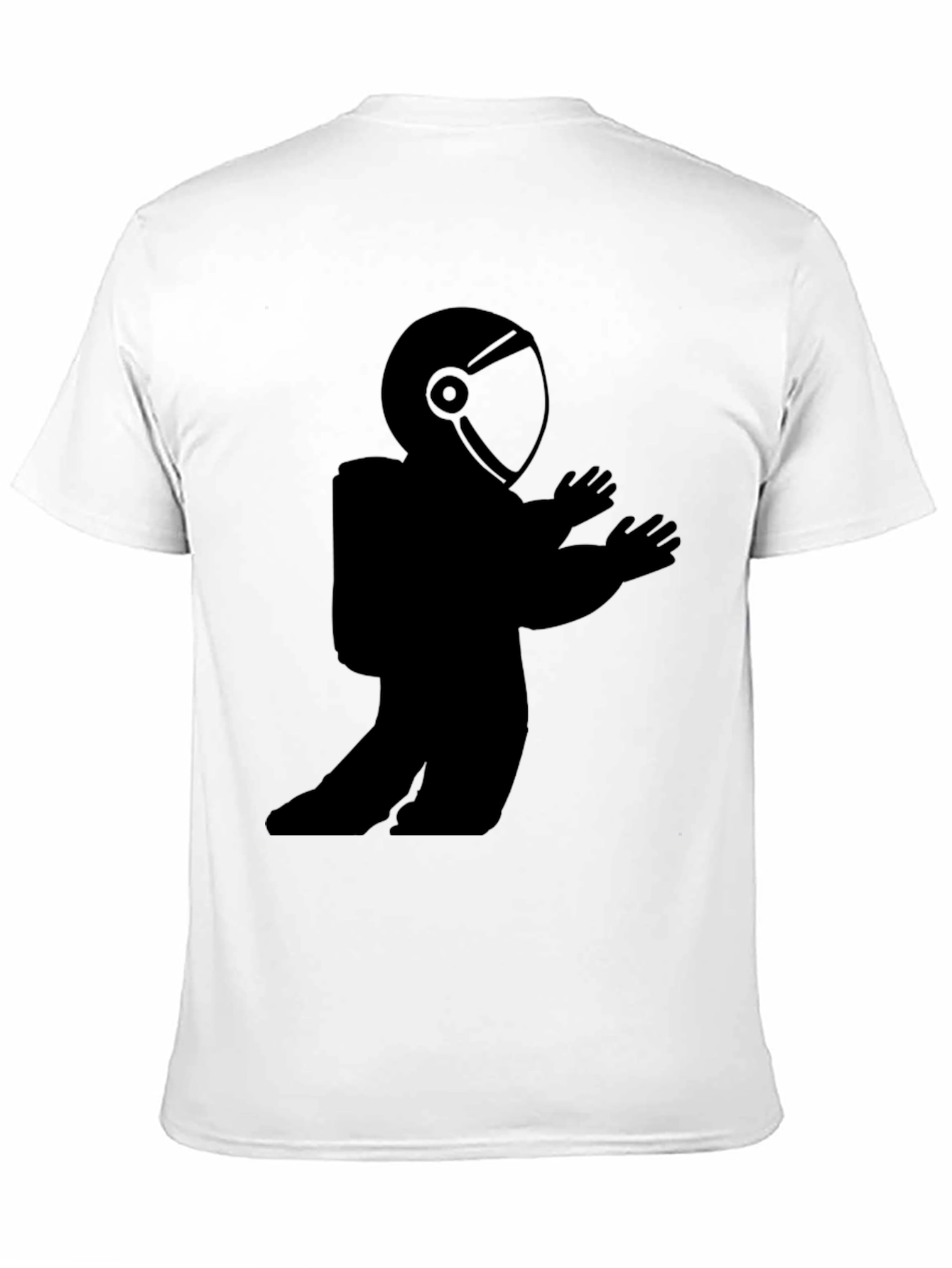 Astronaut Graphic T-Shirt - Mens Black Crew Neck Tee