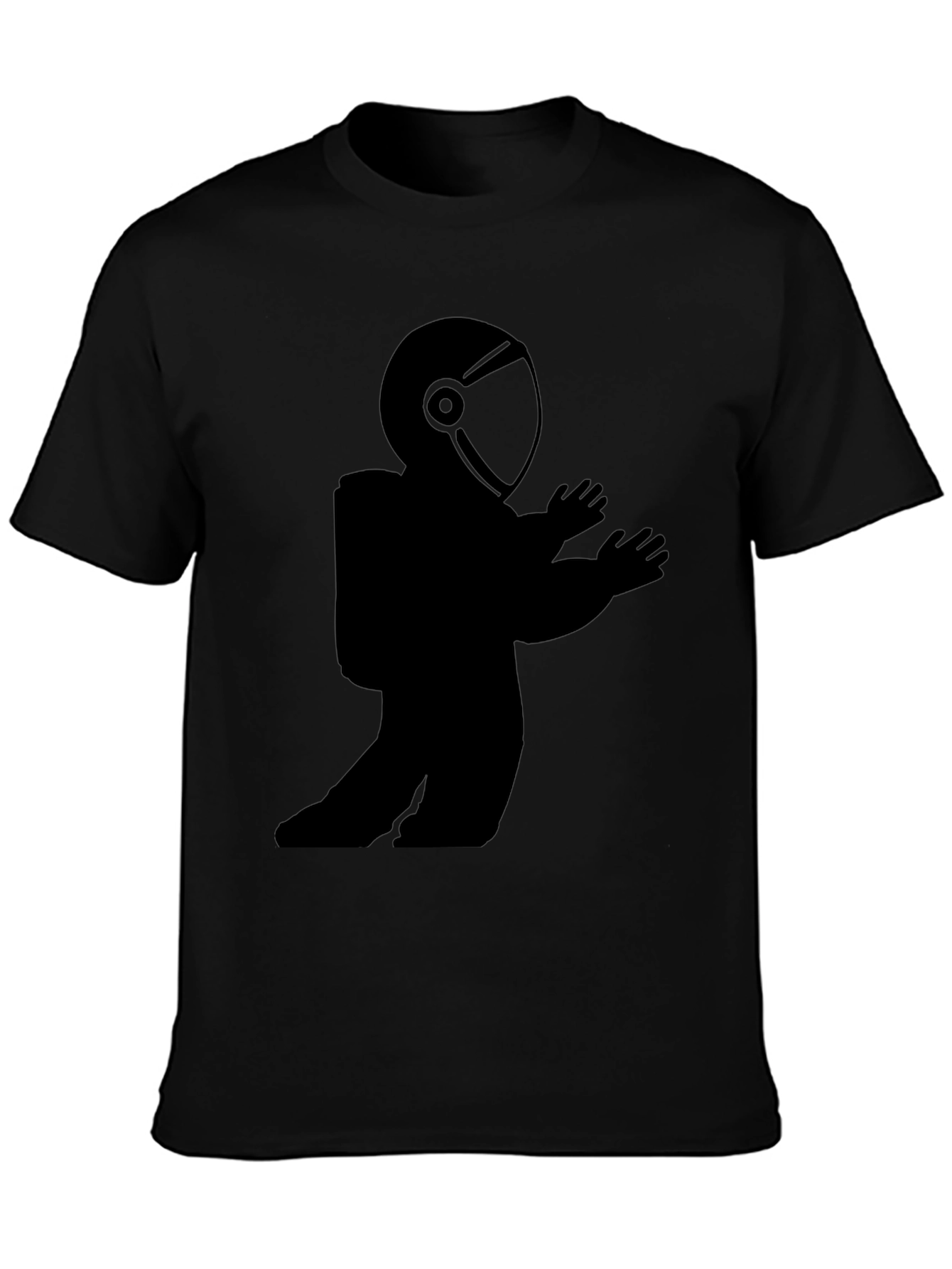 Astronaut Graphic T-Shirt - Mens Black Crew Neck Tee