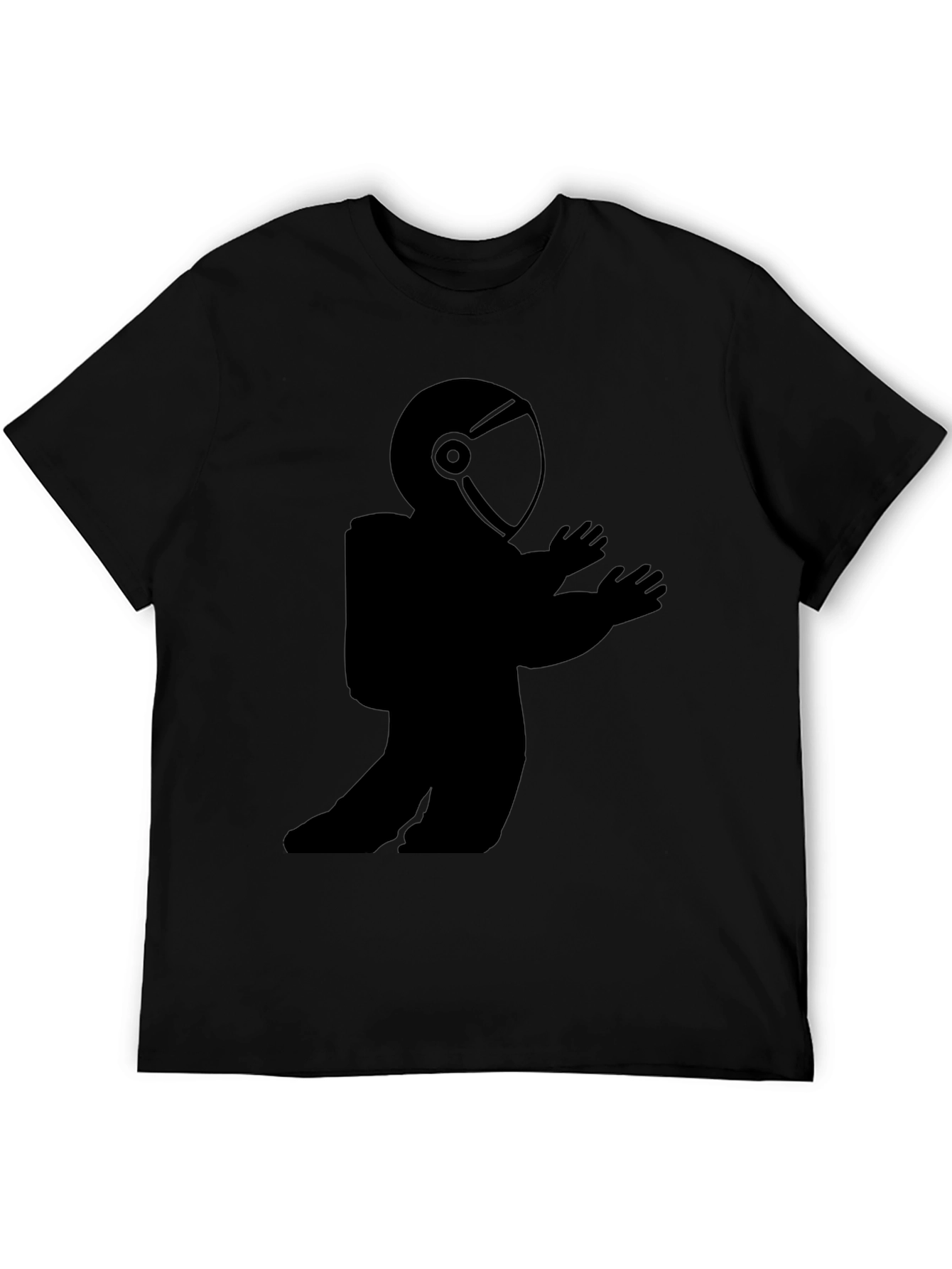 Astronaut Graphic T-Shirt - Mens Black Crew Neck Tee