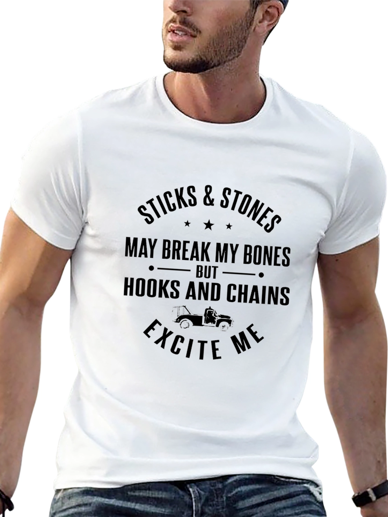 Sticks & Stones Humor Tee