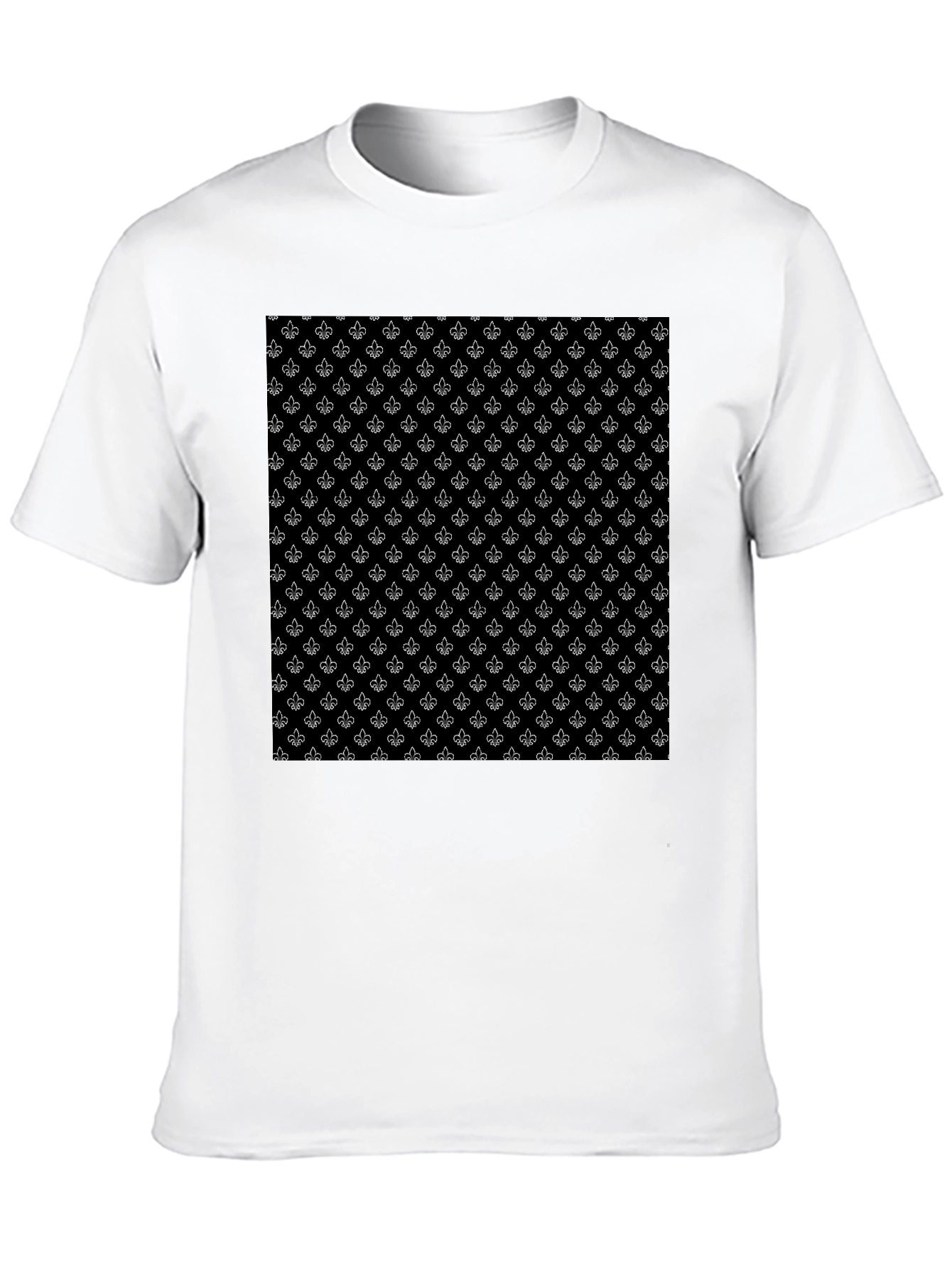 Fleur-de-Lis Pattern T-Shirt - Classic Design