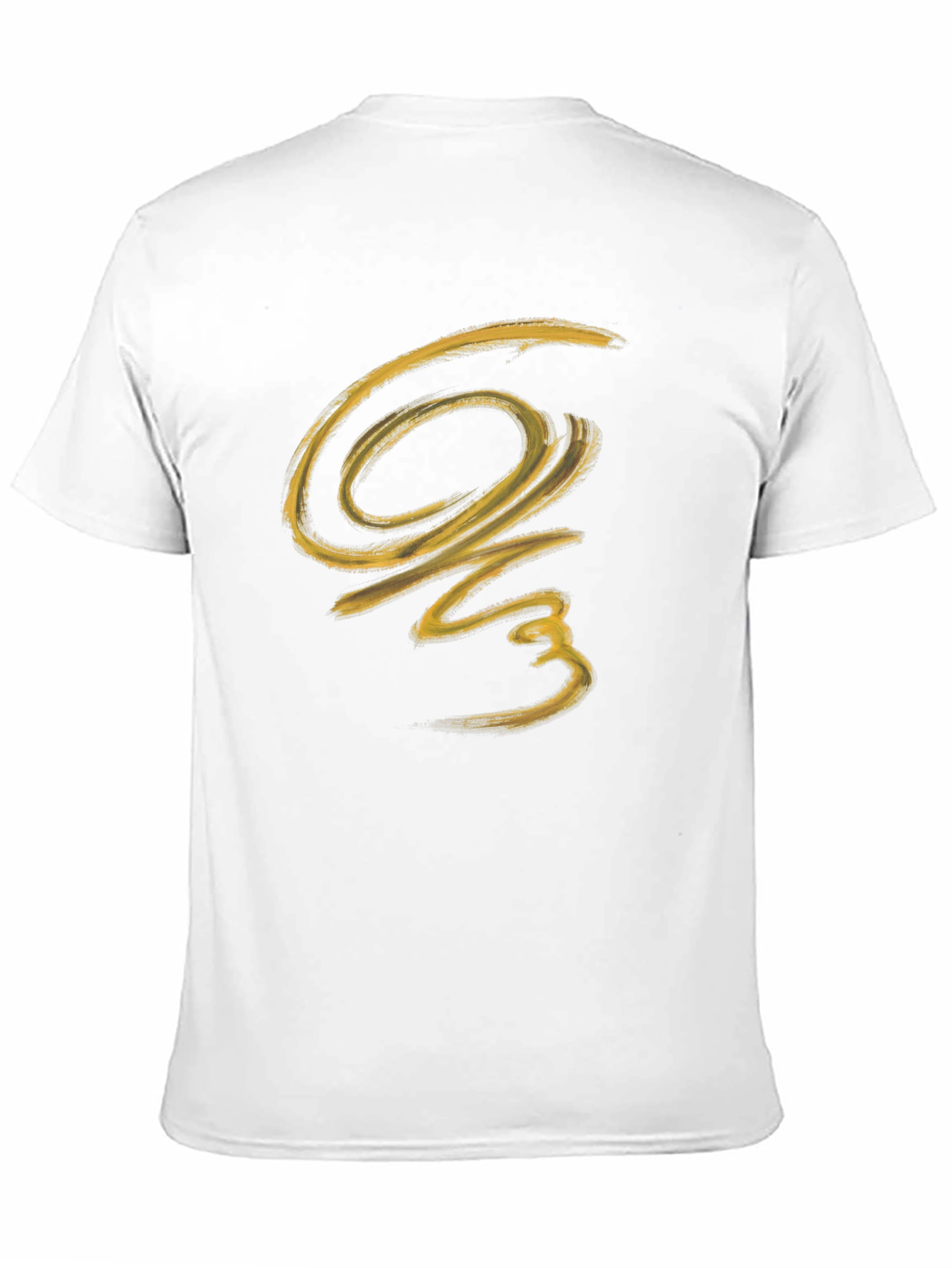 Abstract Brushstroke Graphic Black T-Shirt