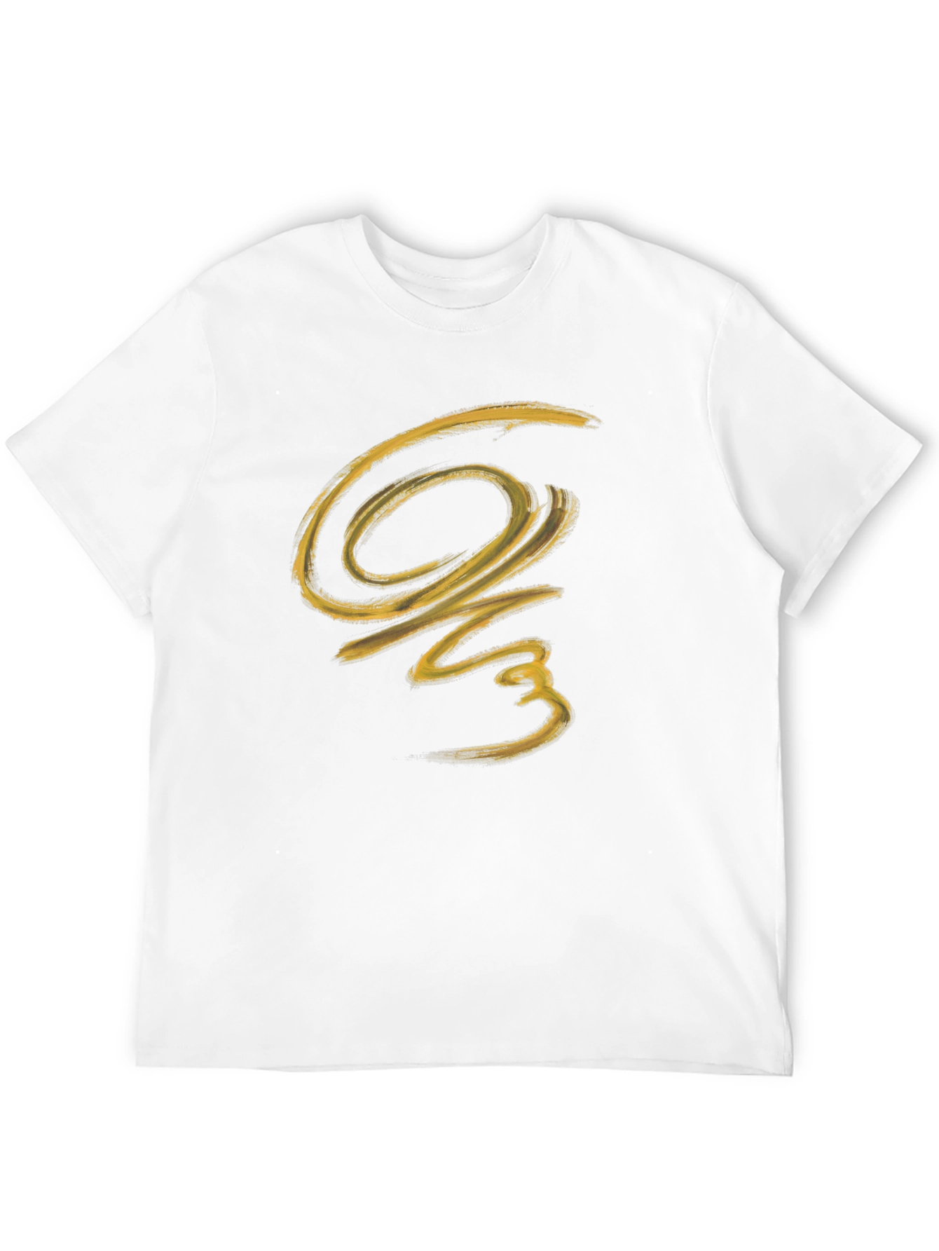 Abstract Brushstroke Graphic Black T-Shirt