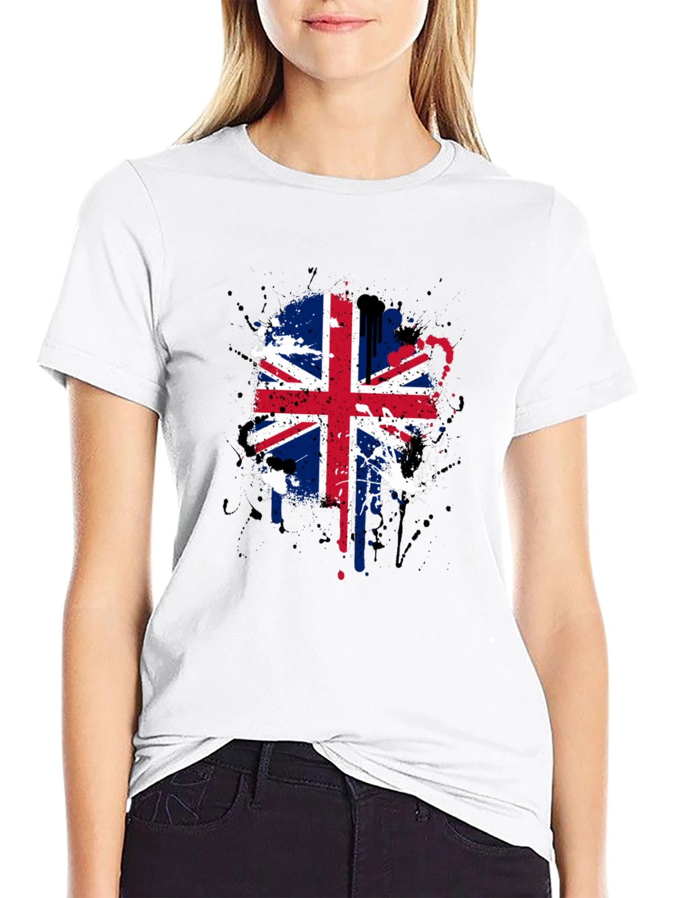 UK Flag Splatter Graphic Tee