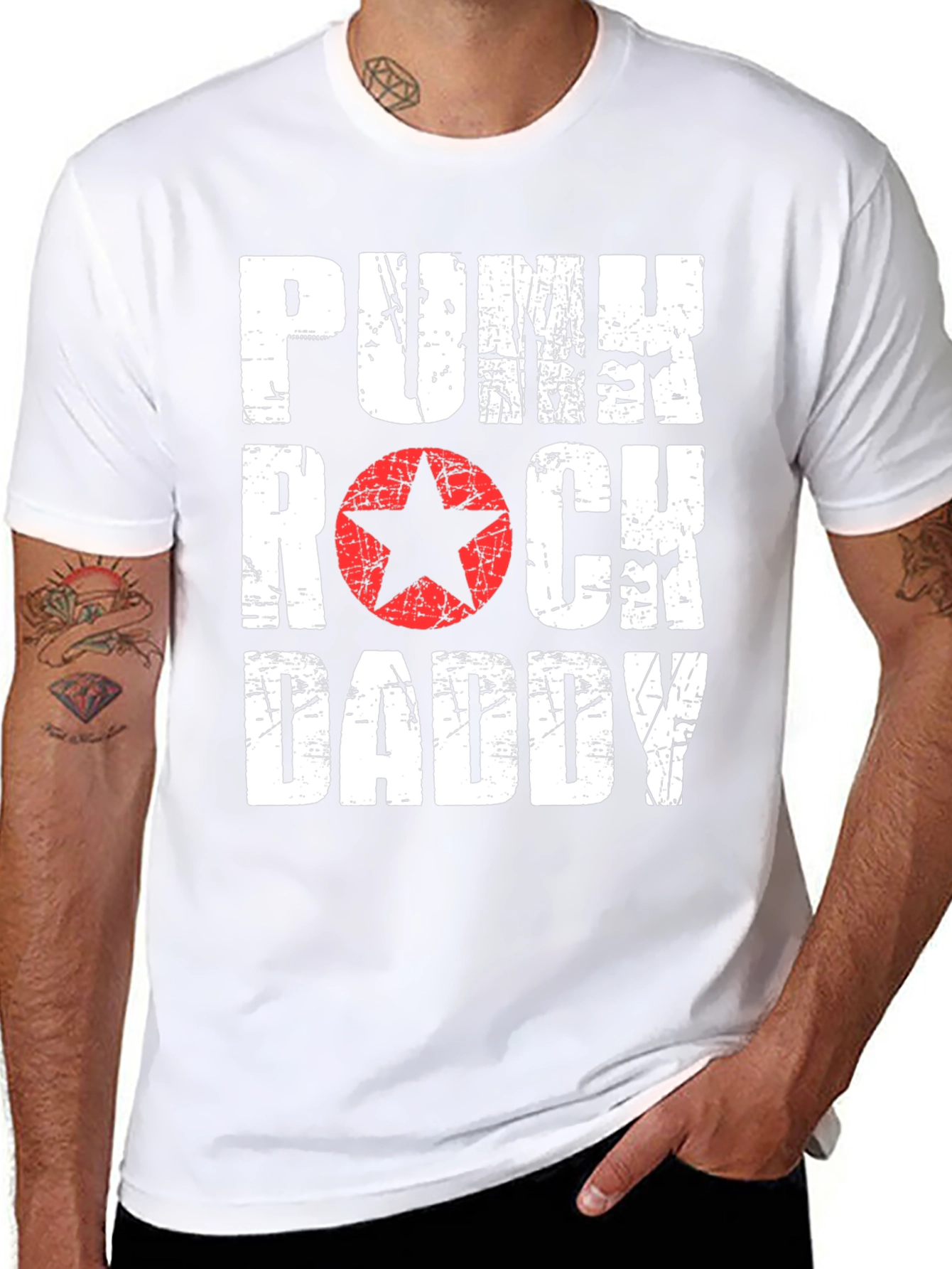 Punk Rock Daddy Graphic T-Shirt - Black