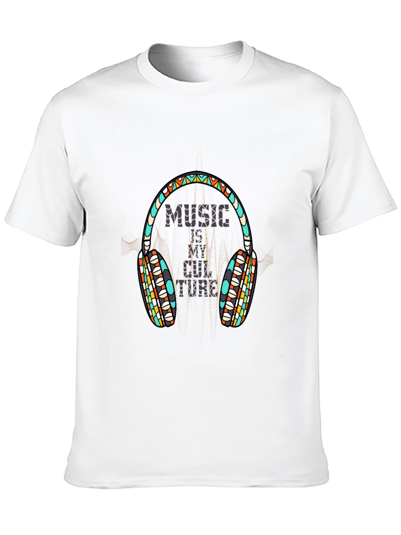 Music is My Culture Graphic Black T-Shirt