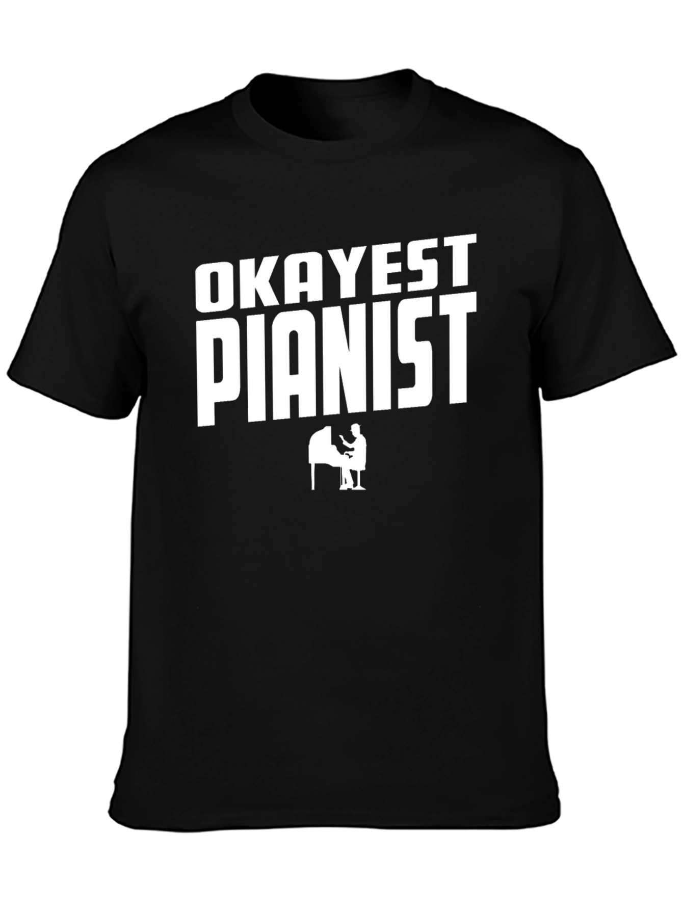 Okayest Pianist Black Graphic Tee