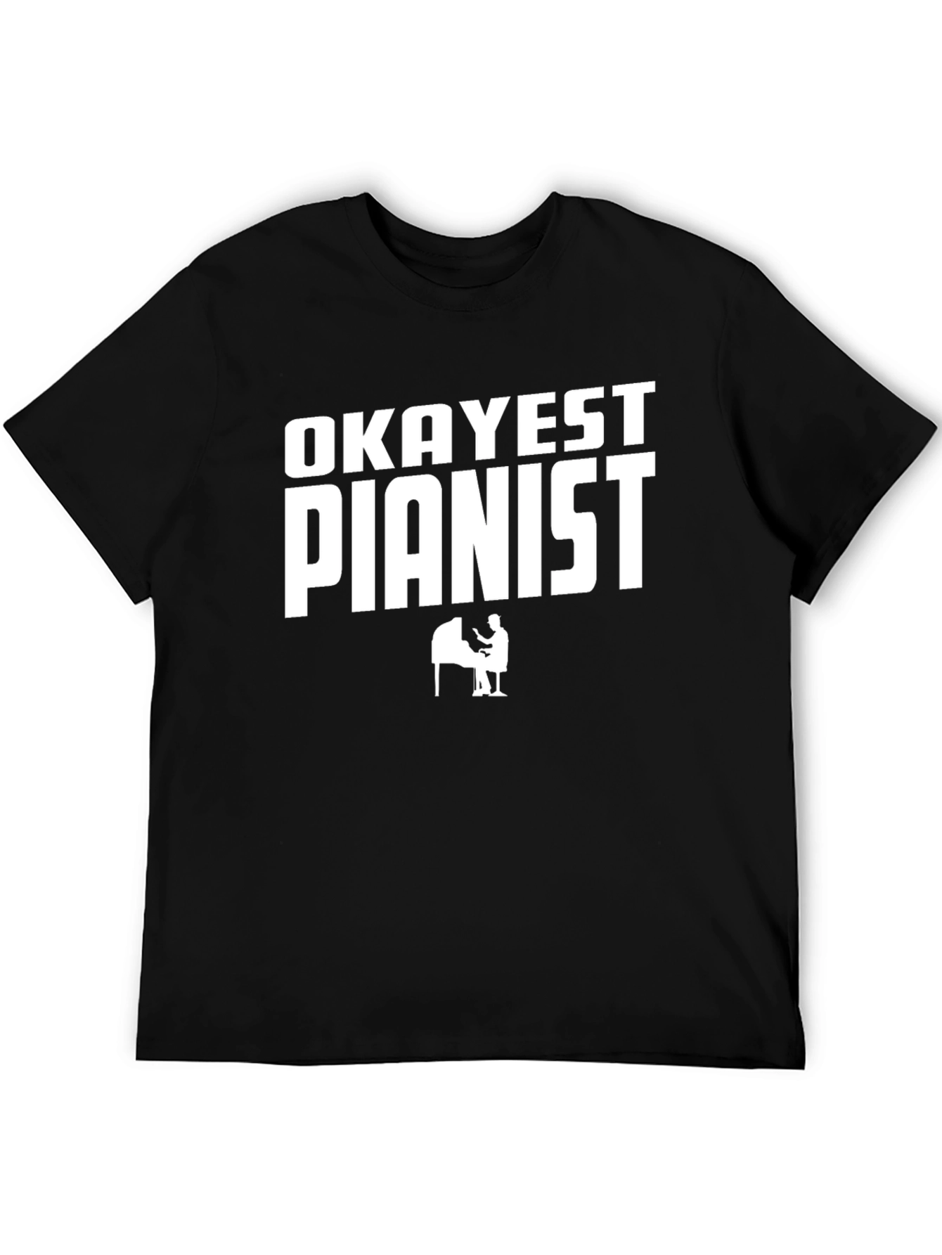 Okayest Pianist Black Graphic Tee