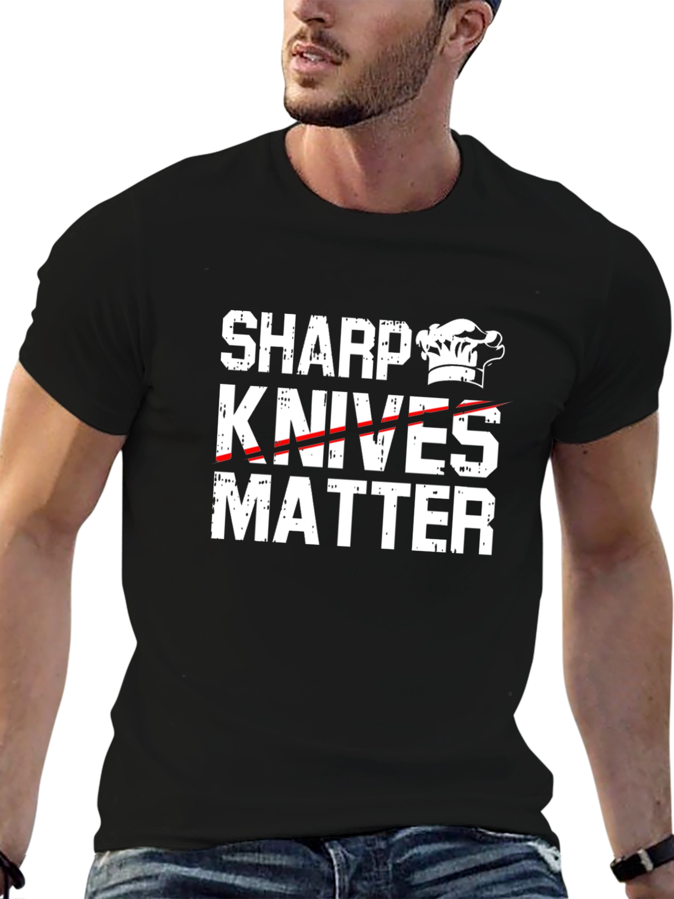 Sharp Knives Matter Graphic Tee - Black