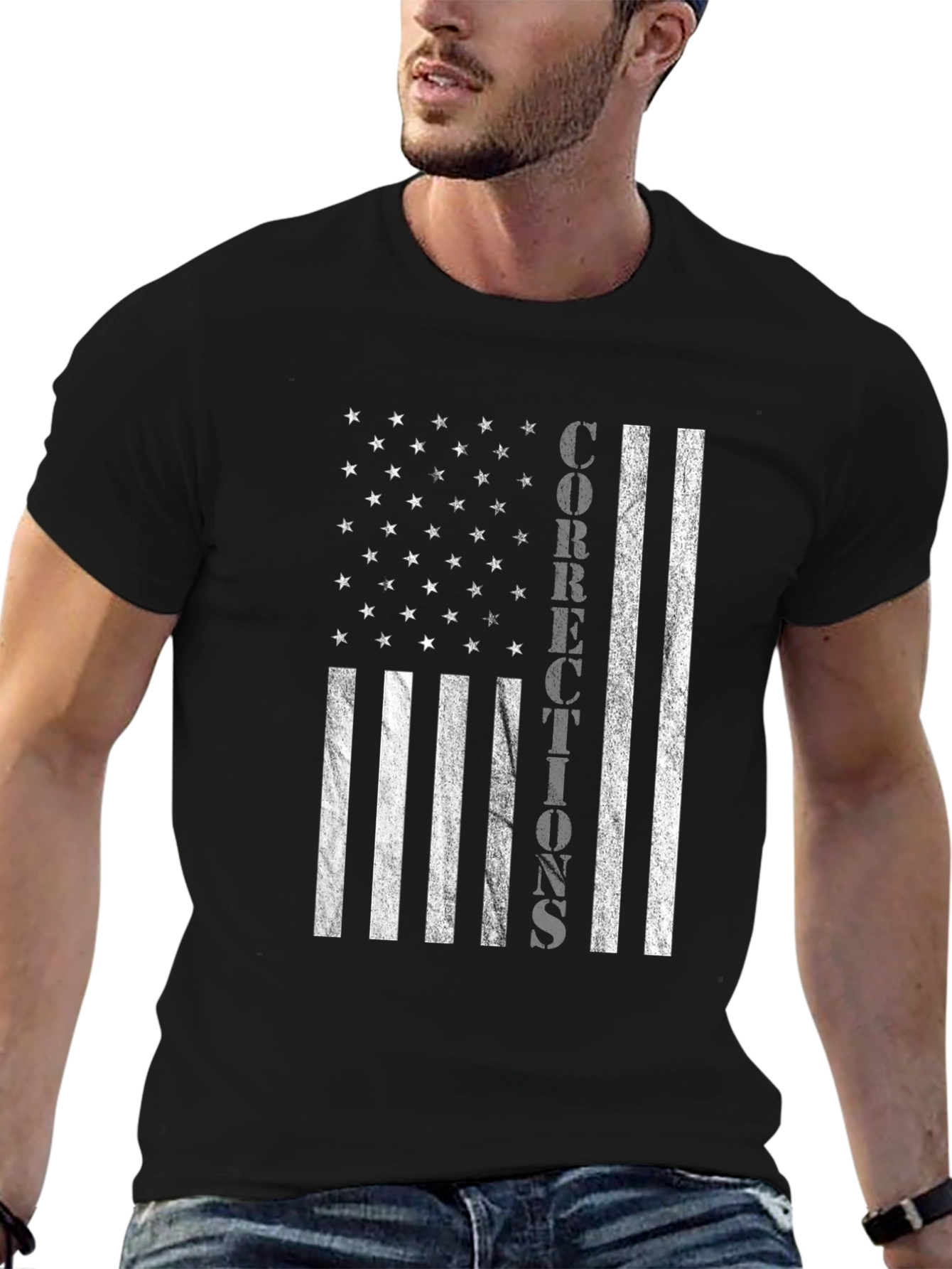 Corrections American Flag Graphic T-Shirt