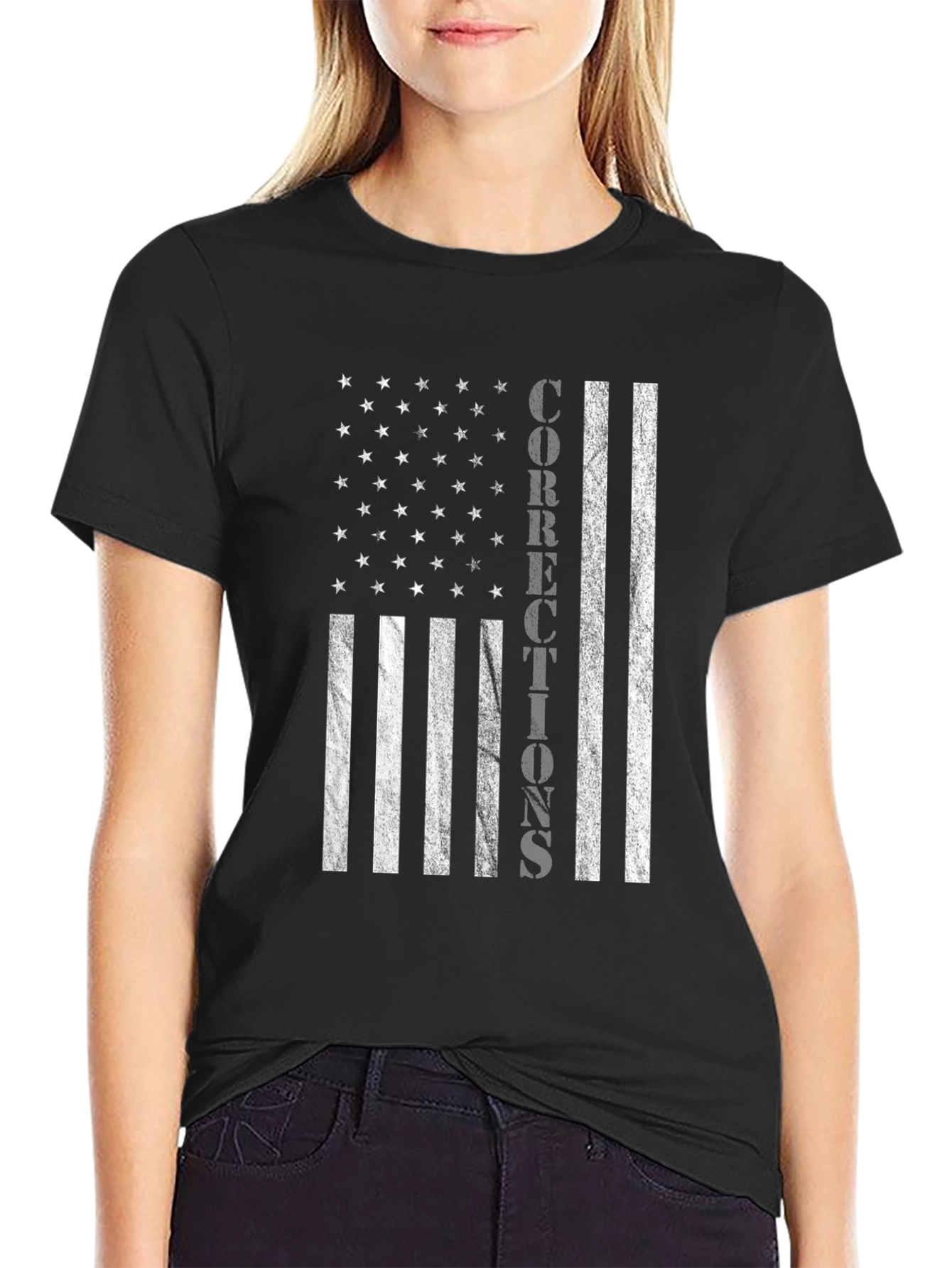 Corrections American Flag Graphic T-Shirt