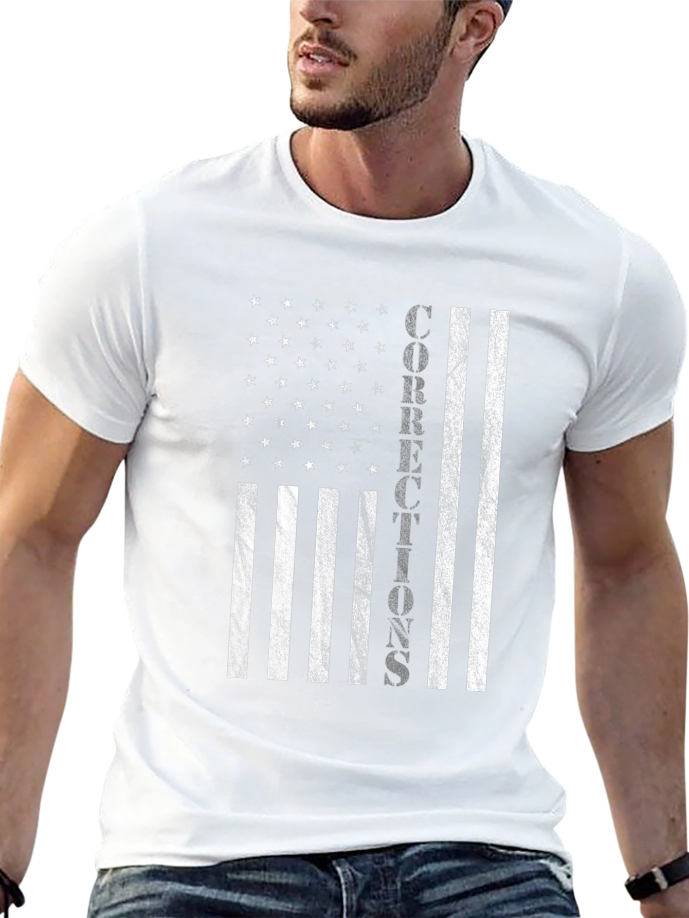 Corrections American Flag Graphic T-Shirt