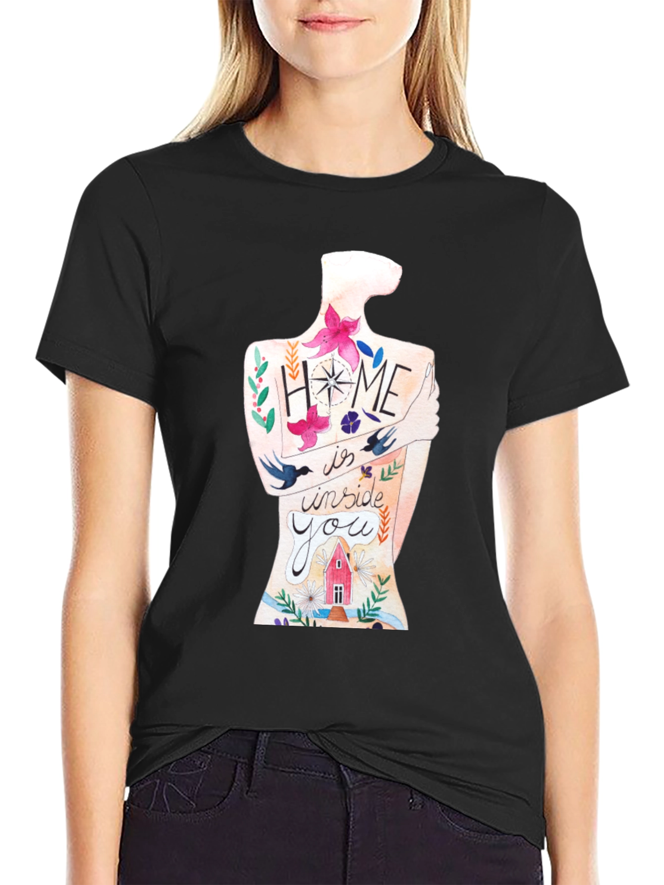 Home Is Inside You Graphic Print Tee