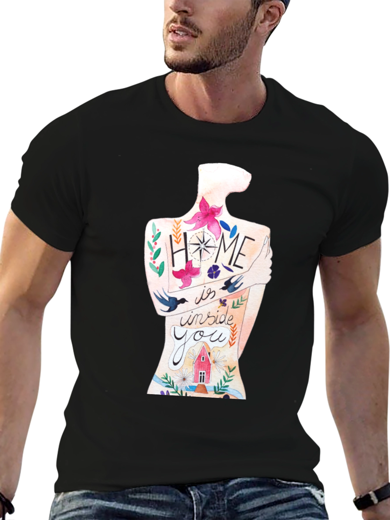 Home Is Inside You Graphic Print Tee