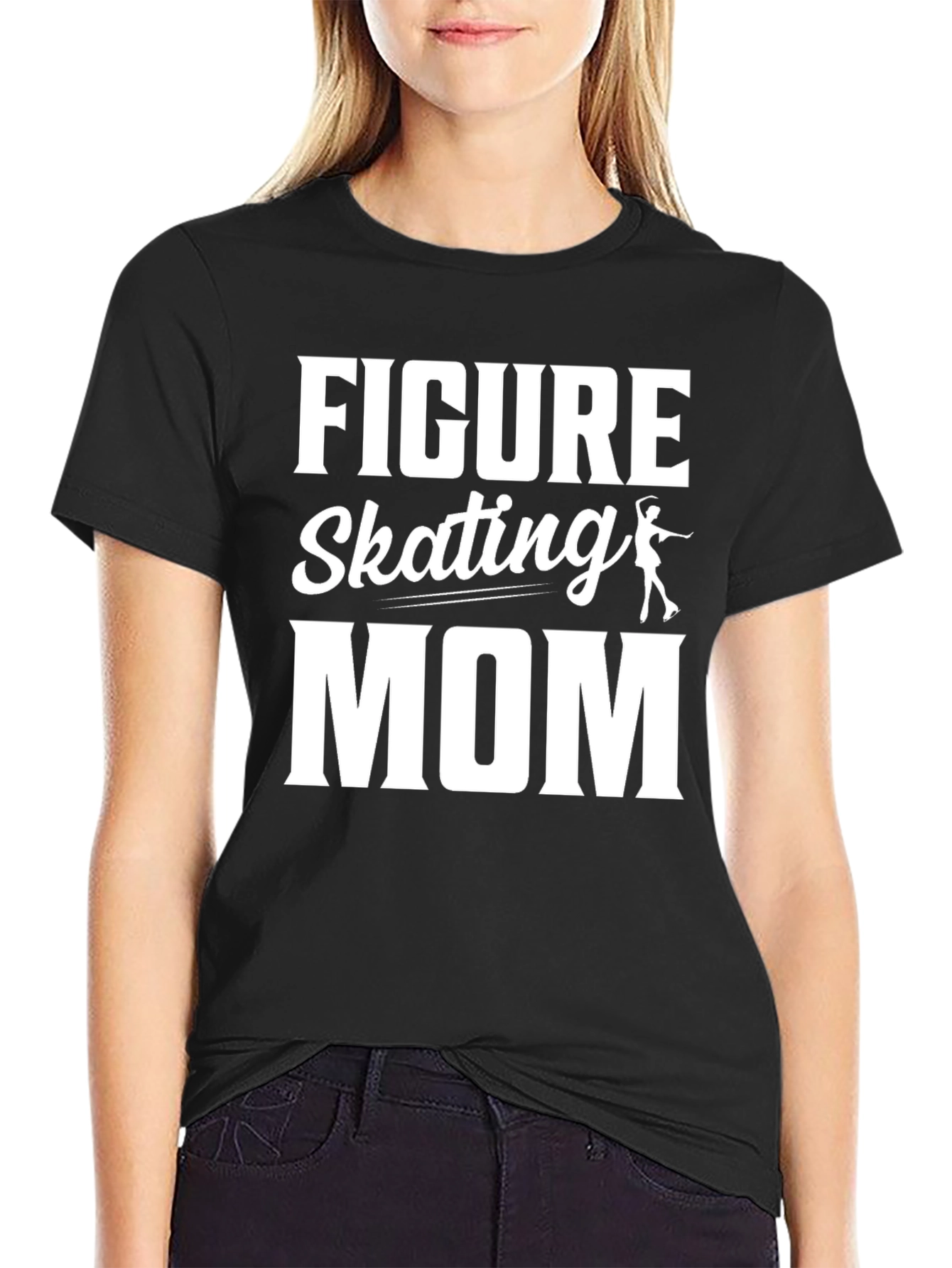 Figure Skating Mom T-Shirt - Black