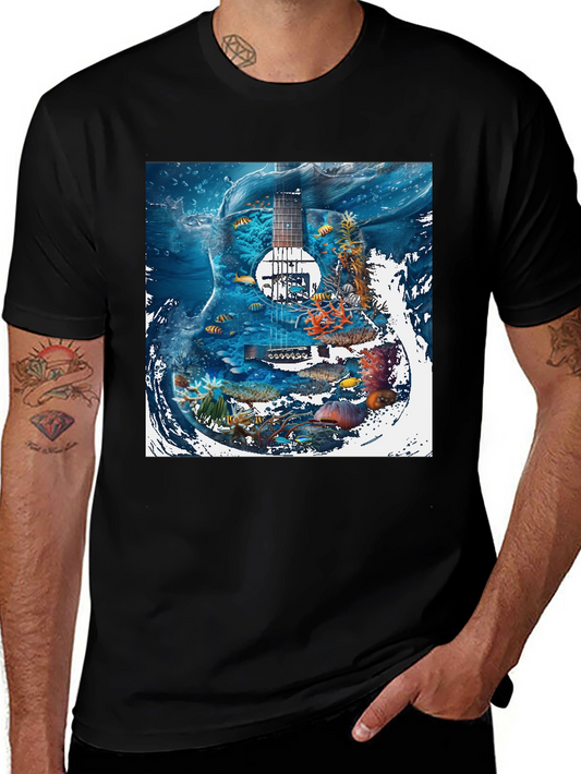 Underwater Guitar Graphic T-Shirt