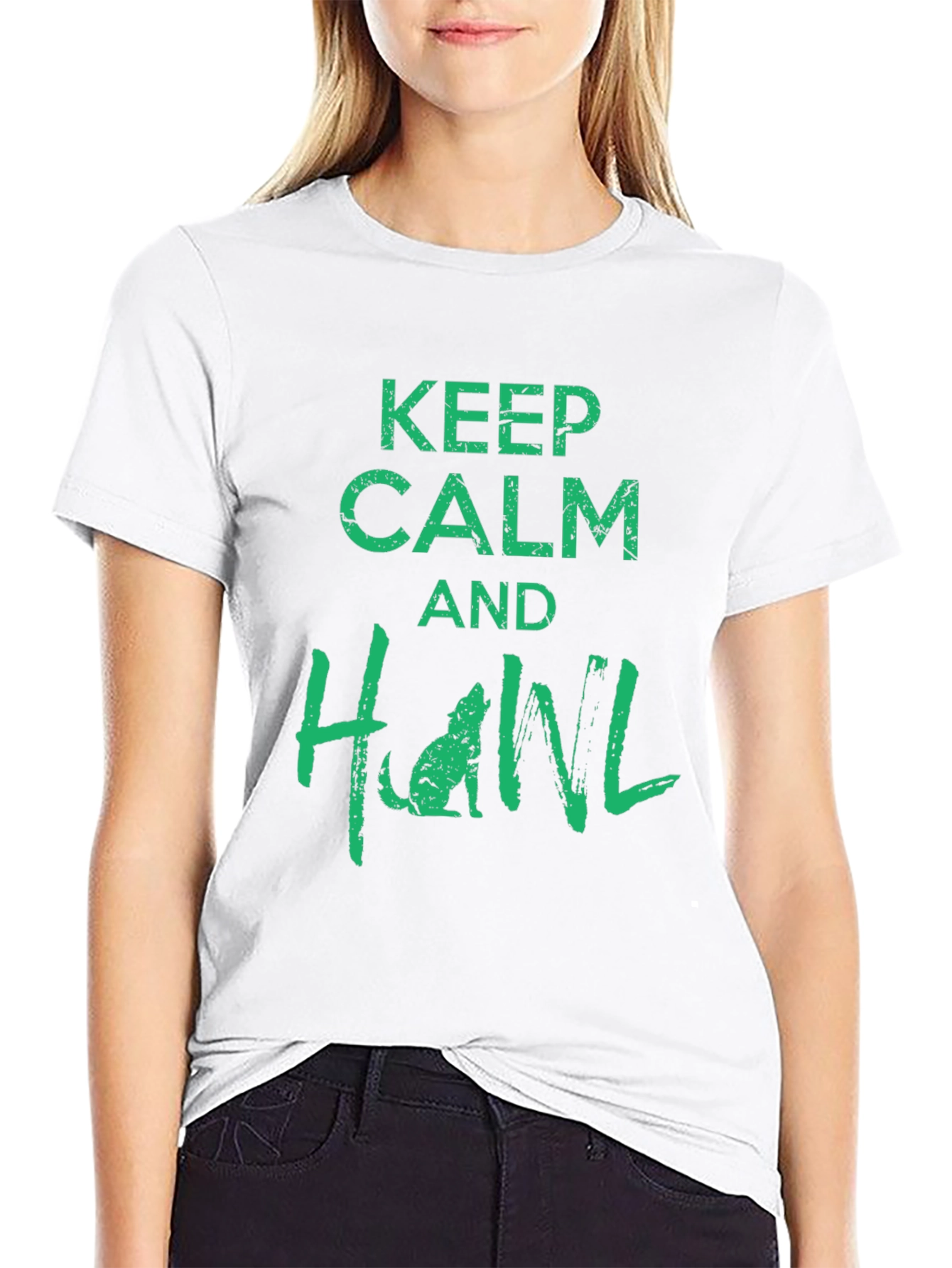 Keep Calm and Howl Black T-Shirt