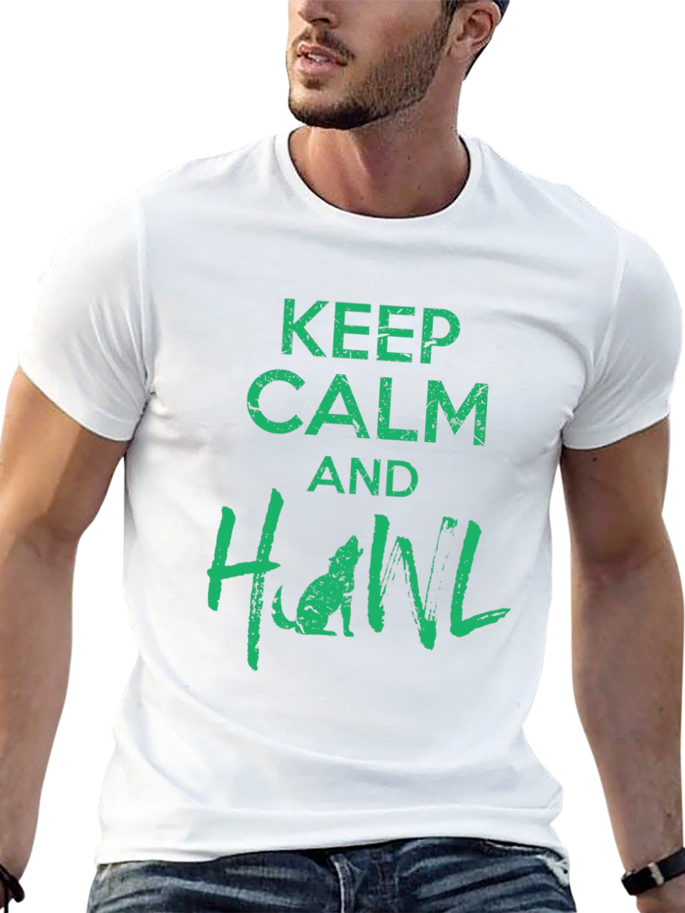 Keep Calm and Howl Black T-Shirt