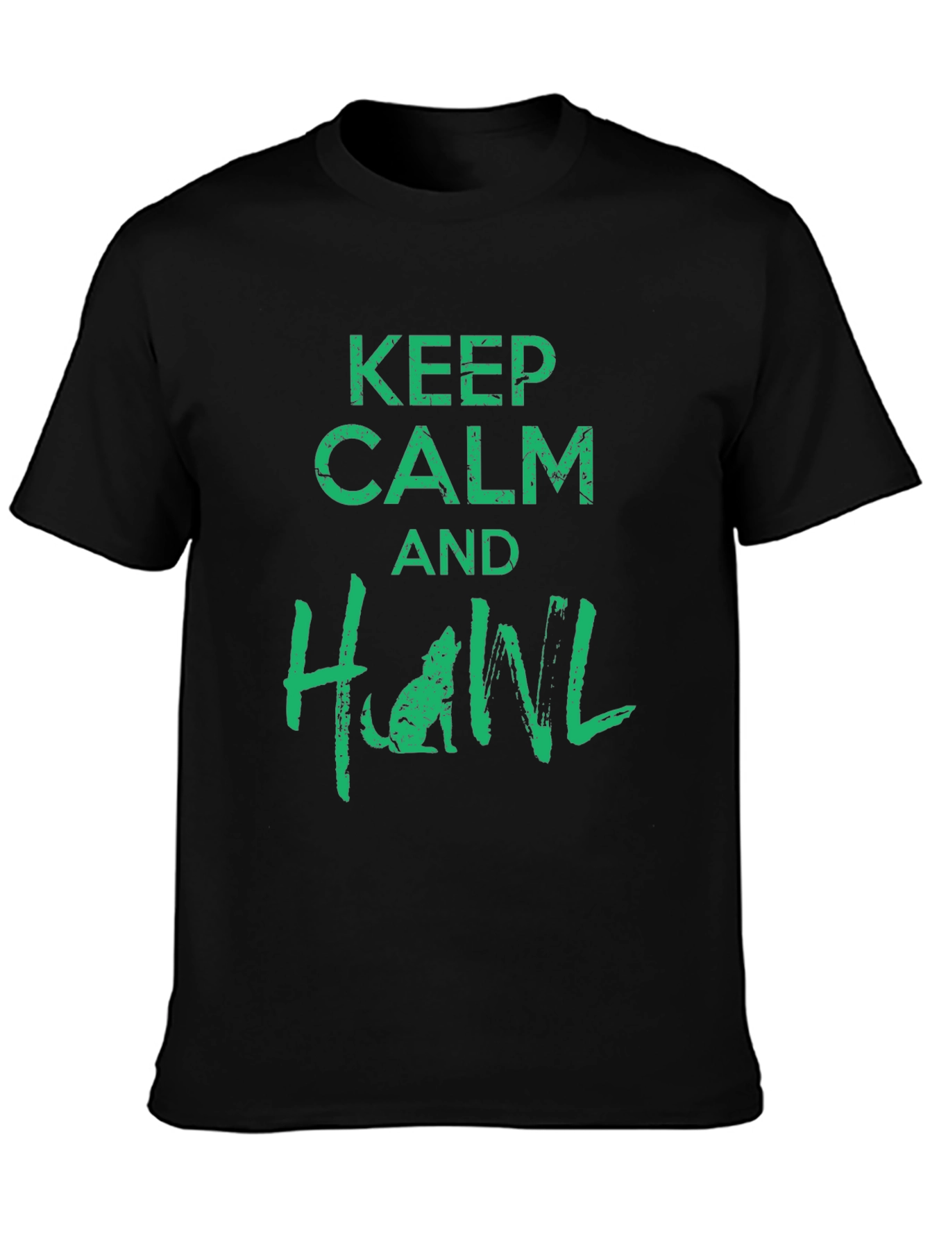 Keep Calm and Howl Black T-Shirt