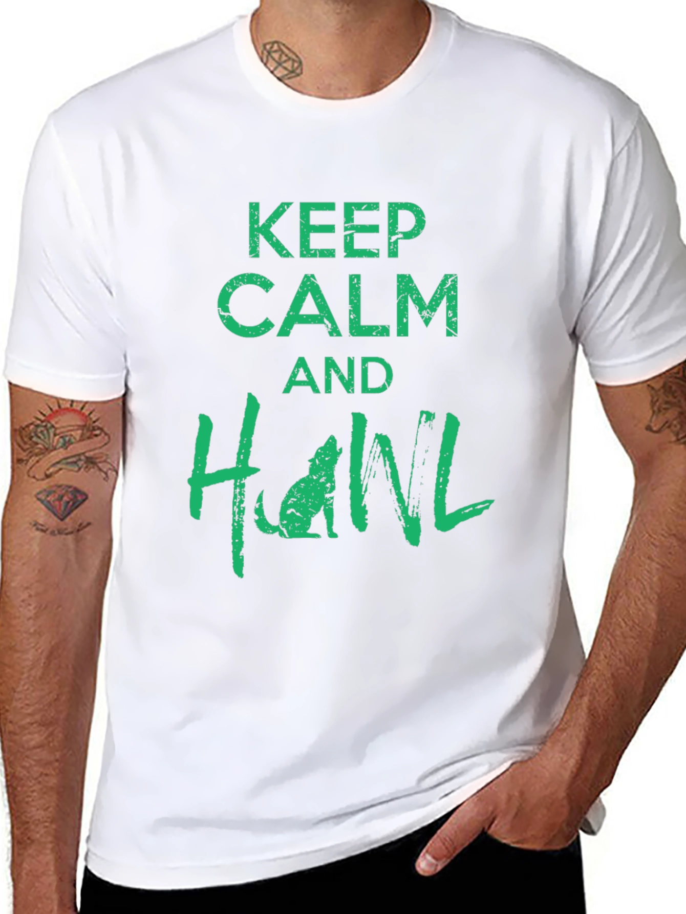 Keep Calm and Howl Black T-Shirt