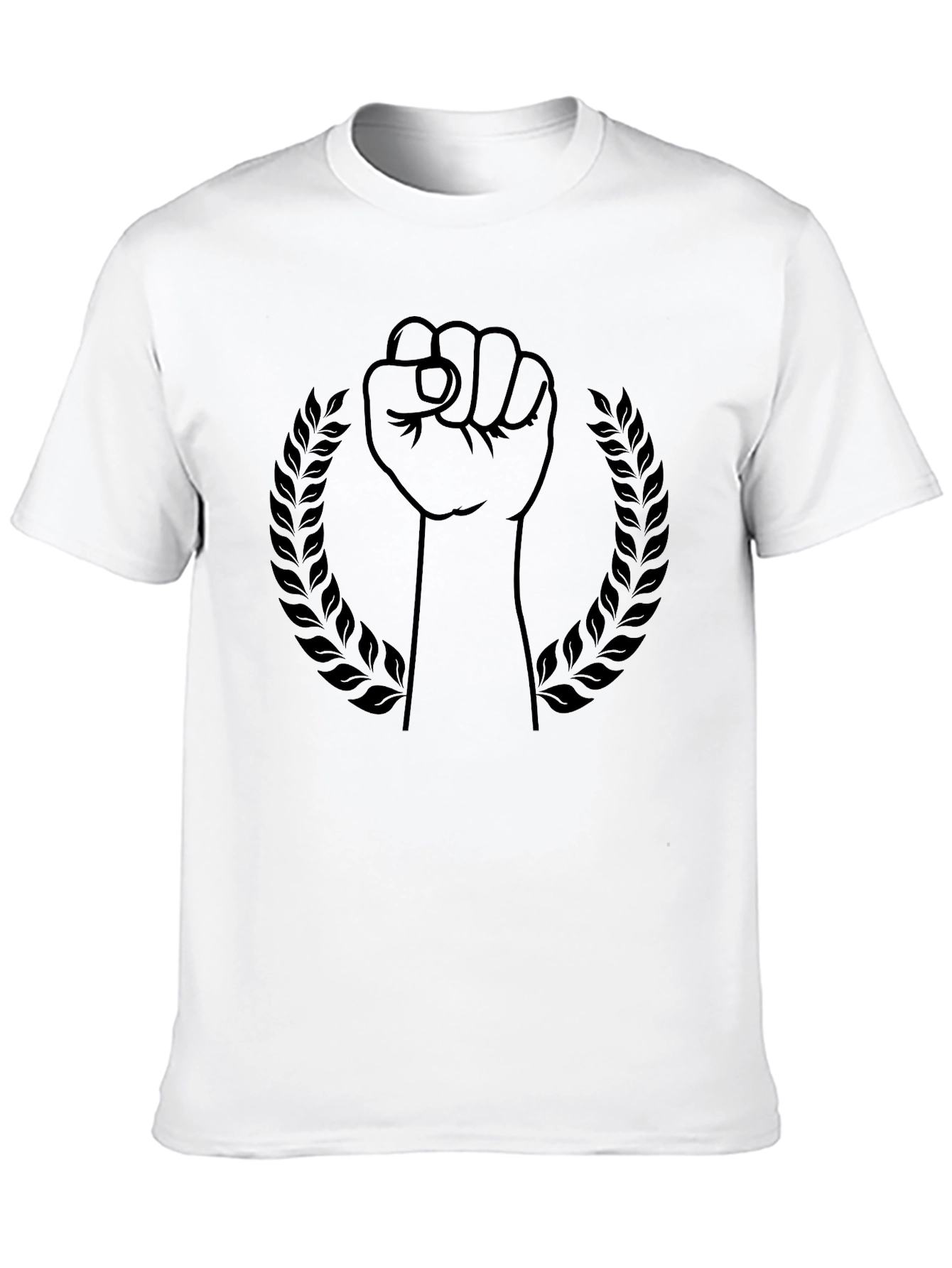 Empowered Fist Graphic Tee - Black Cotton Comfort