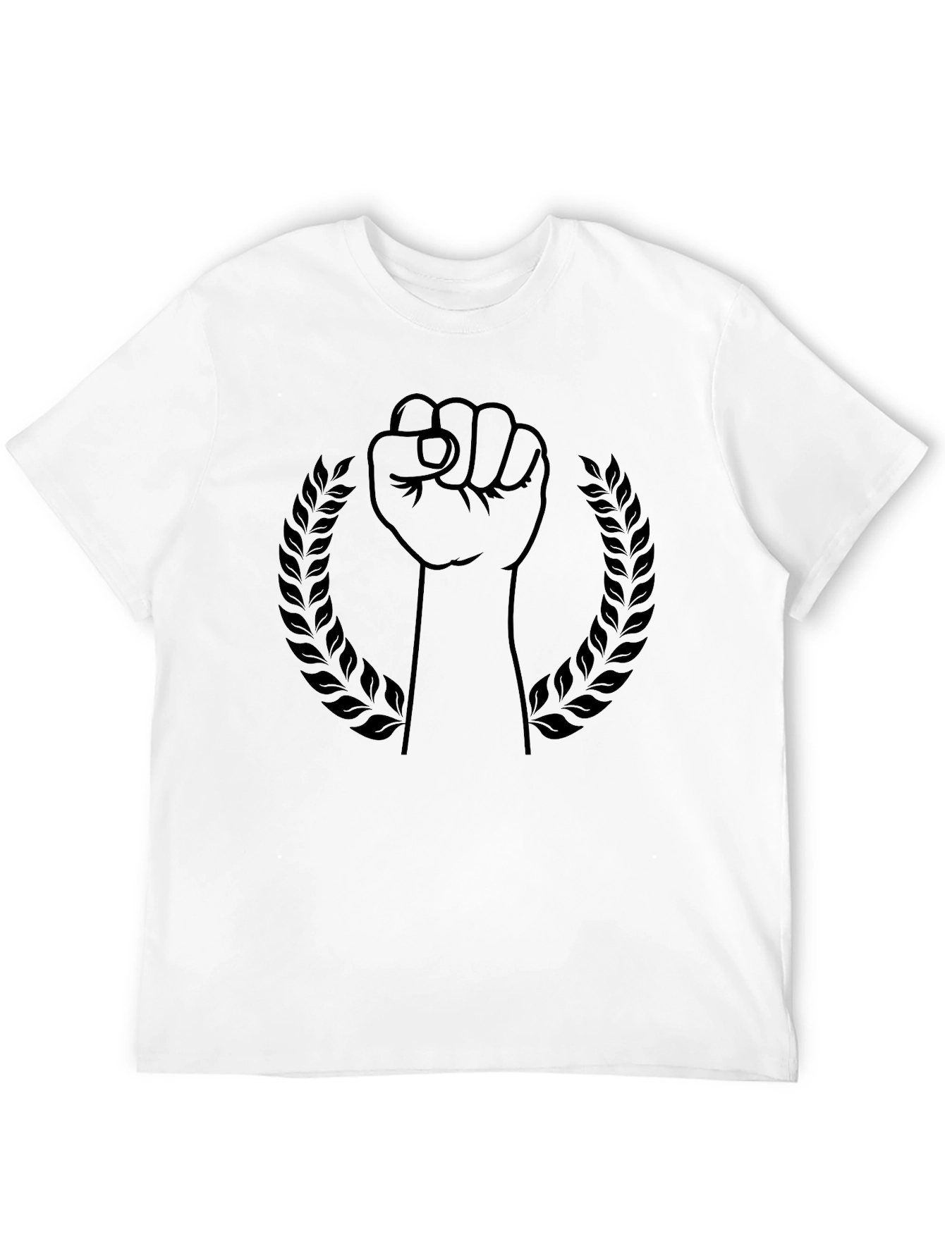 Empowered Fist Graphic Tee - Black Cotton Comfort