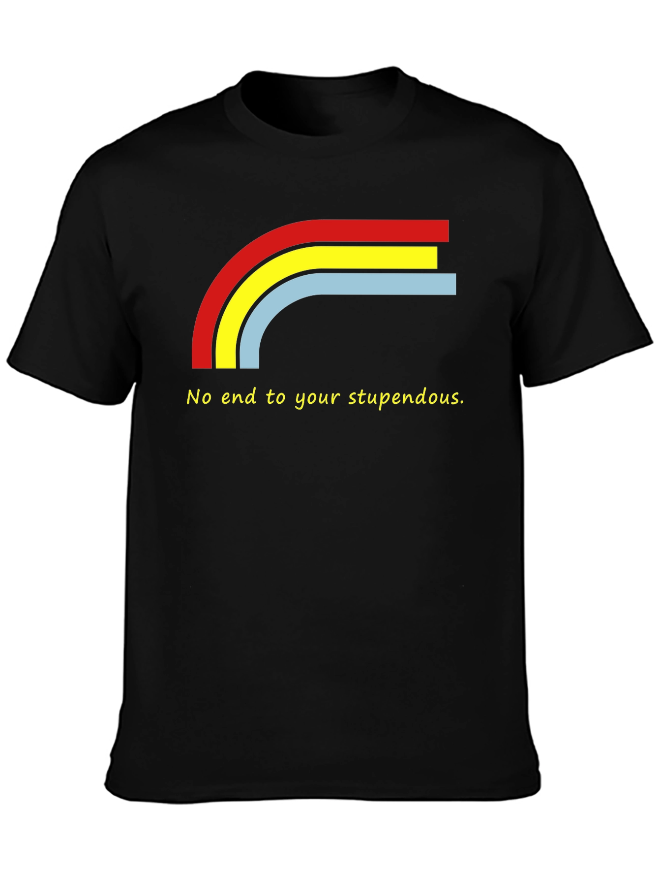 Stupendous Rainbow Graphic Tee - Black