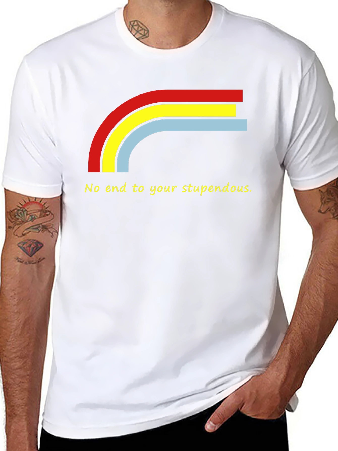 Stupendous Rainbow Graphic Tee - Black