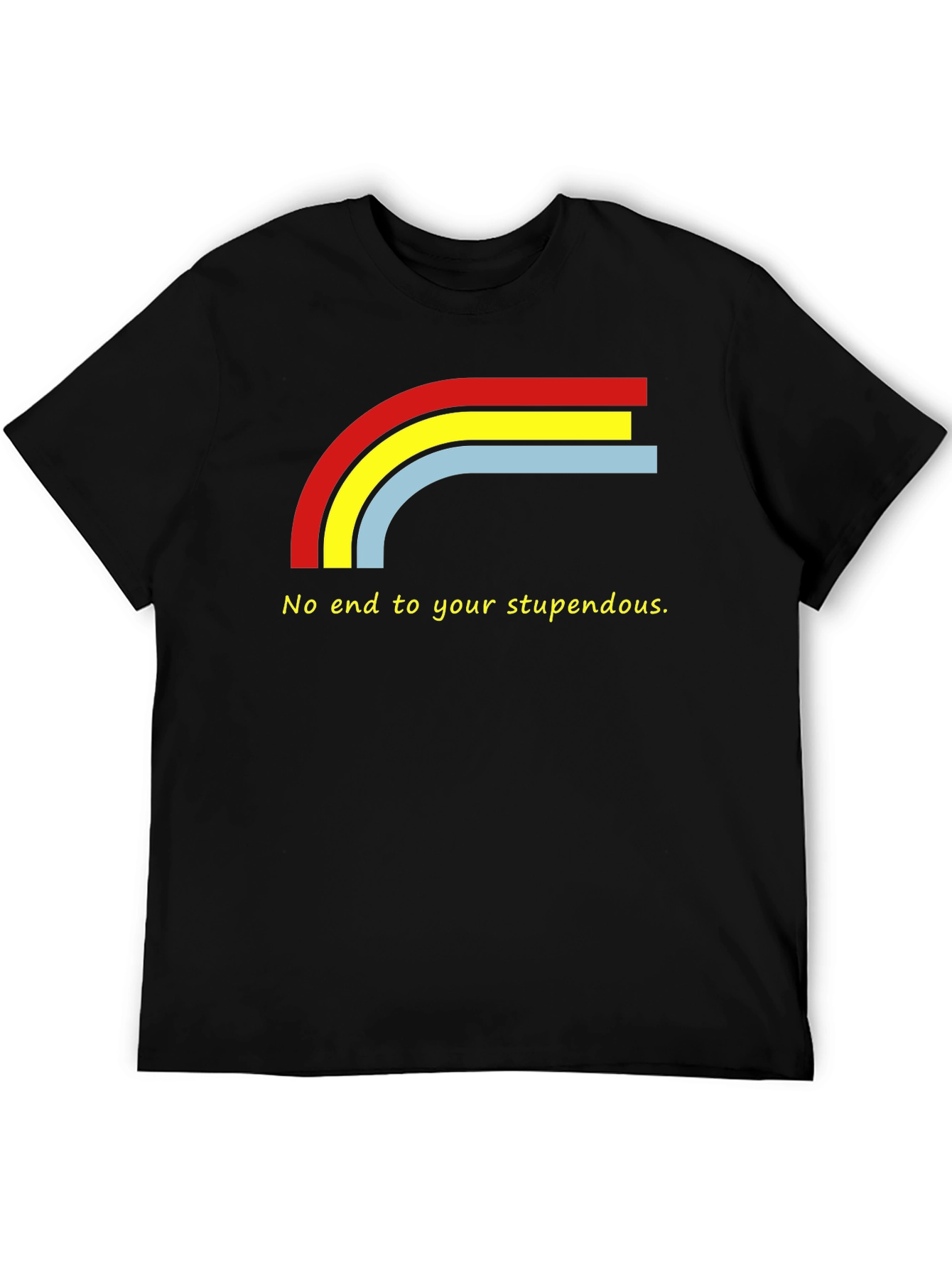 Stupendous Rainbow Graphic Tee - Black