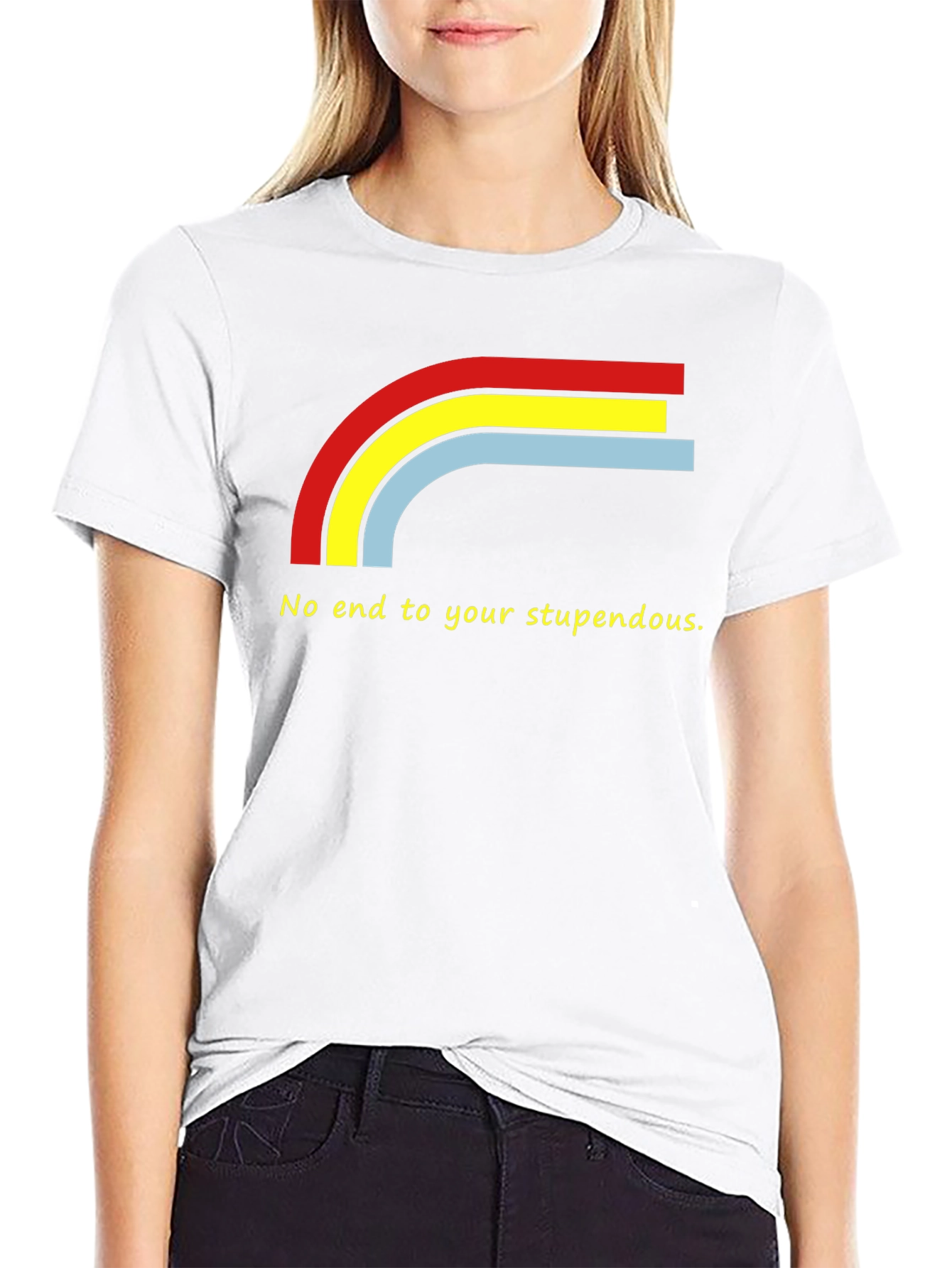 Stupendous Rainbow Graphic Tee - Black