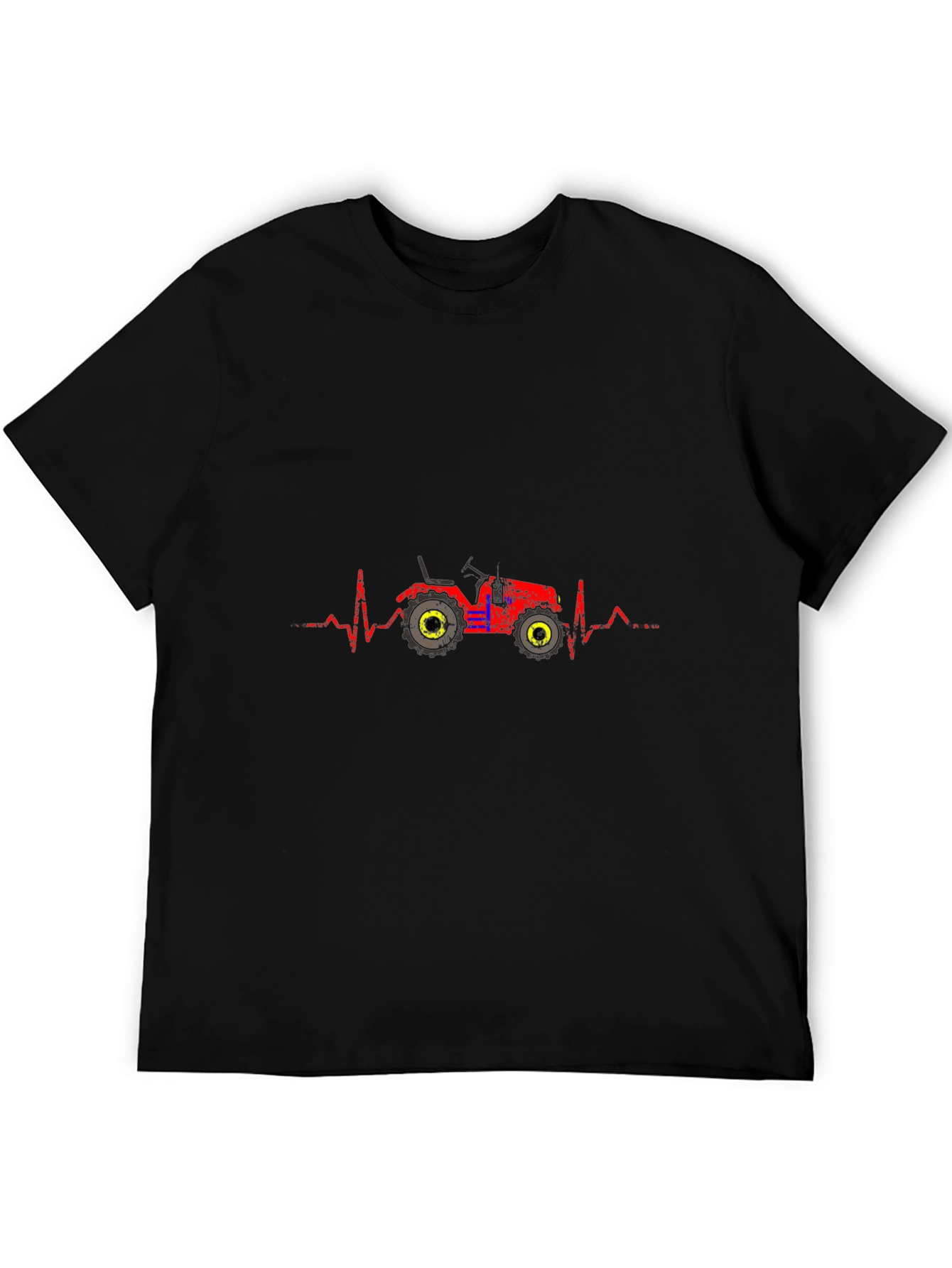 Tractor Heartbeat Graphic Tee - Black