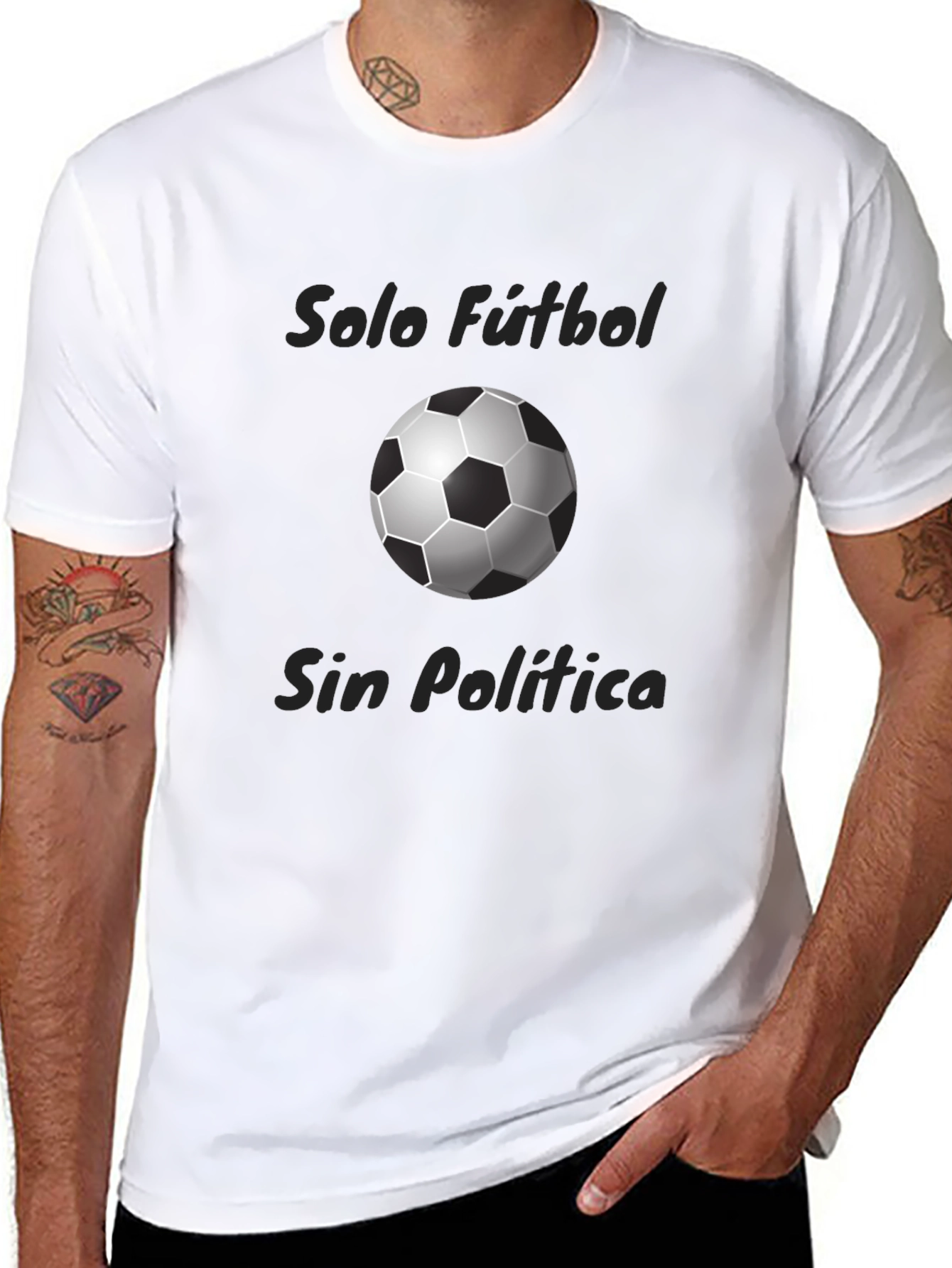 Solo Fútbol Sin Política Black T-Shirt