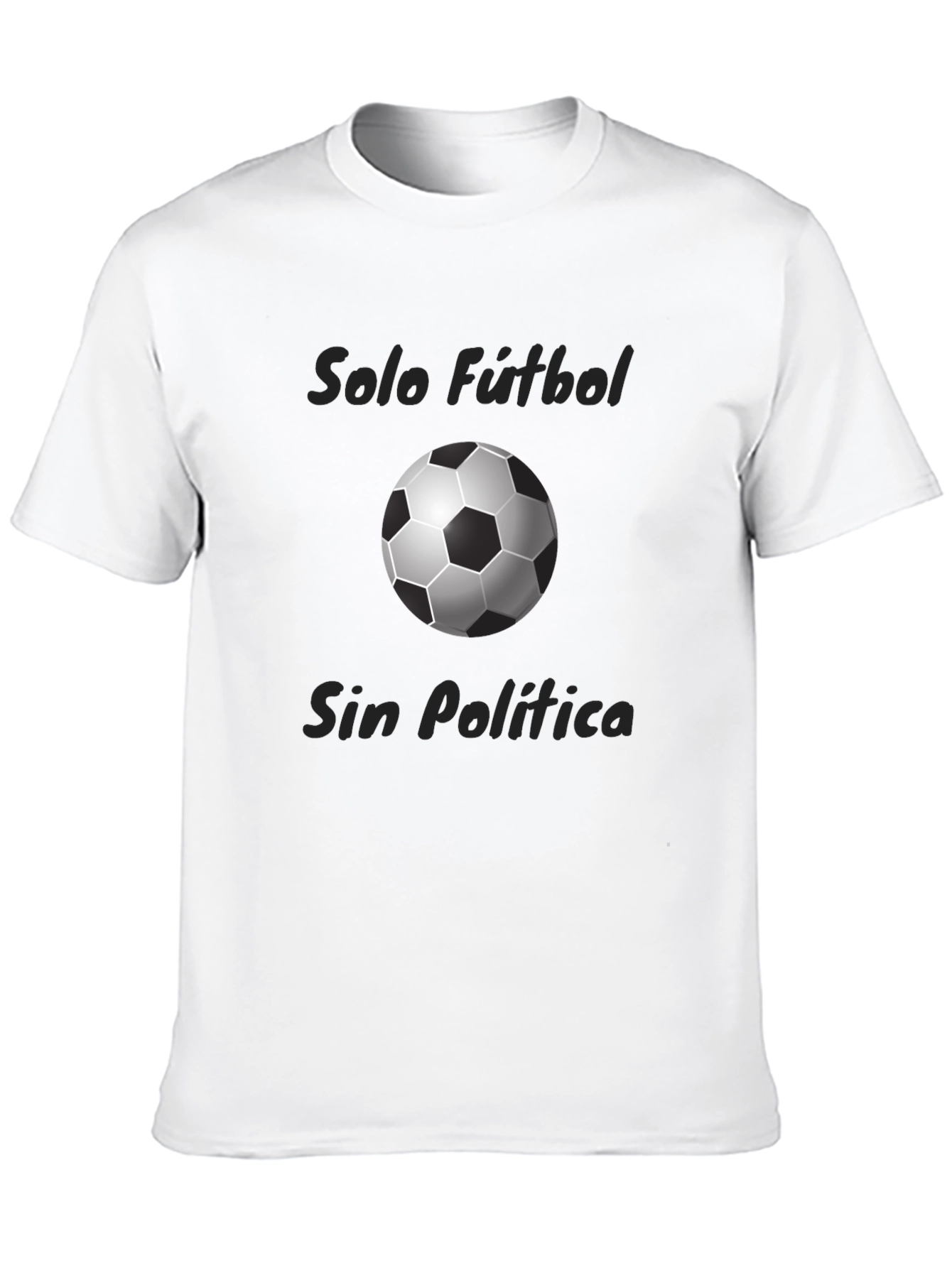 Solo Fútbol Sin Política Black T-Shirt