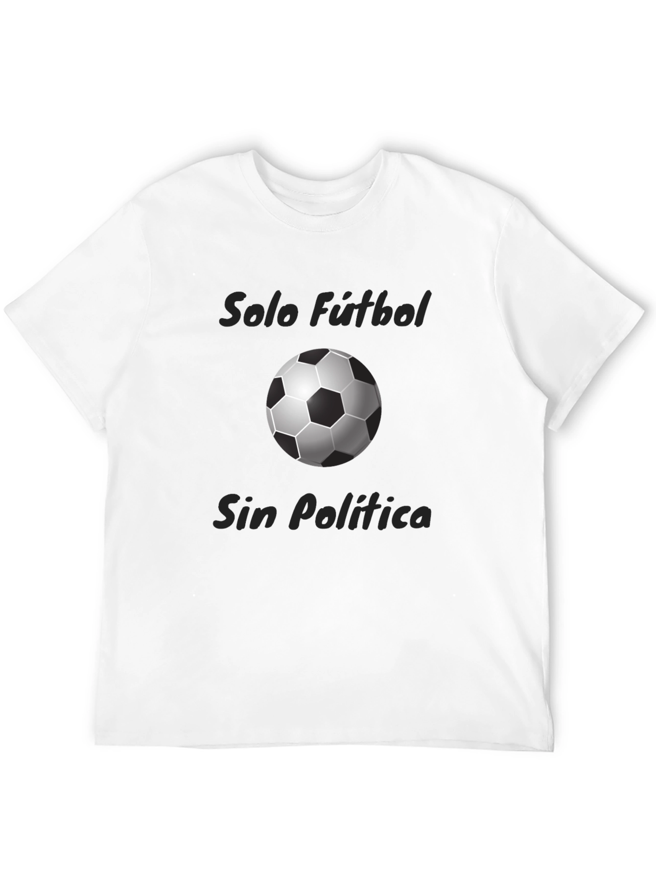Solo Fútbol Sin Política Black T-Shirt